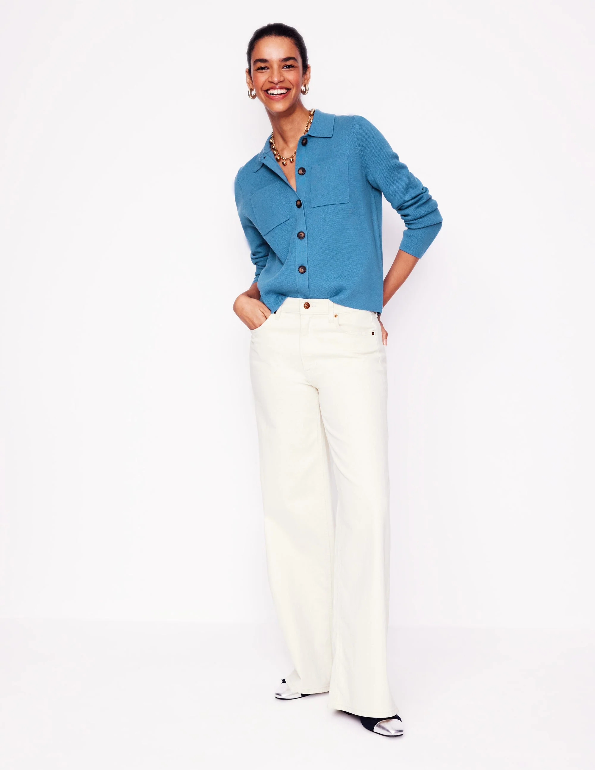 Astrid Knitted Shirt-Blue River - Image 4