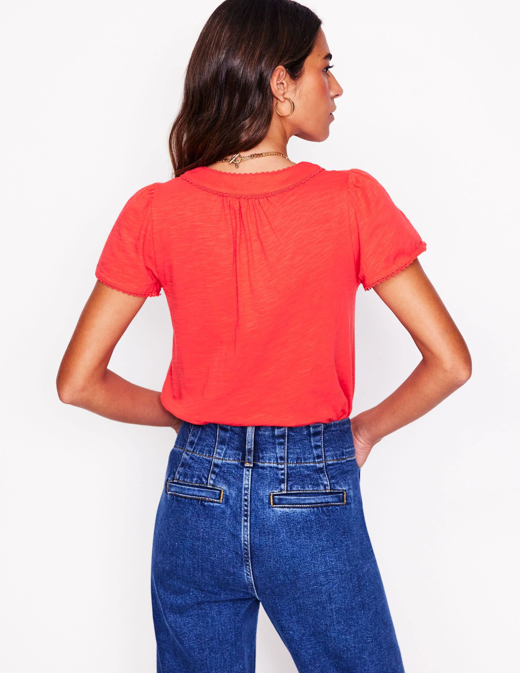 Ava Short Sleeve Top-Jam Red - Image 3