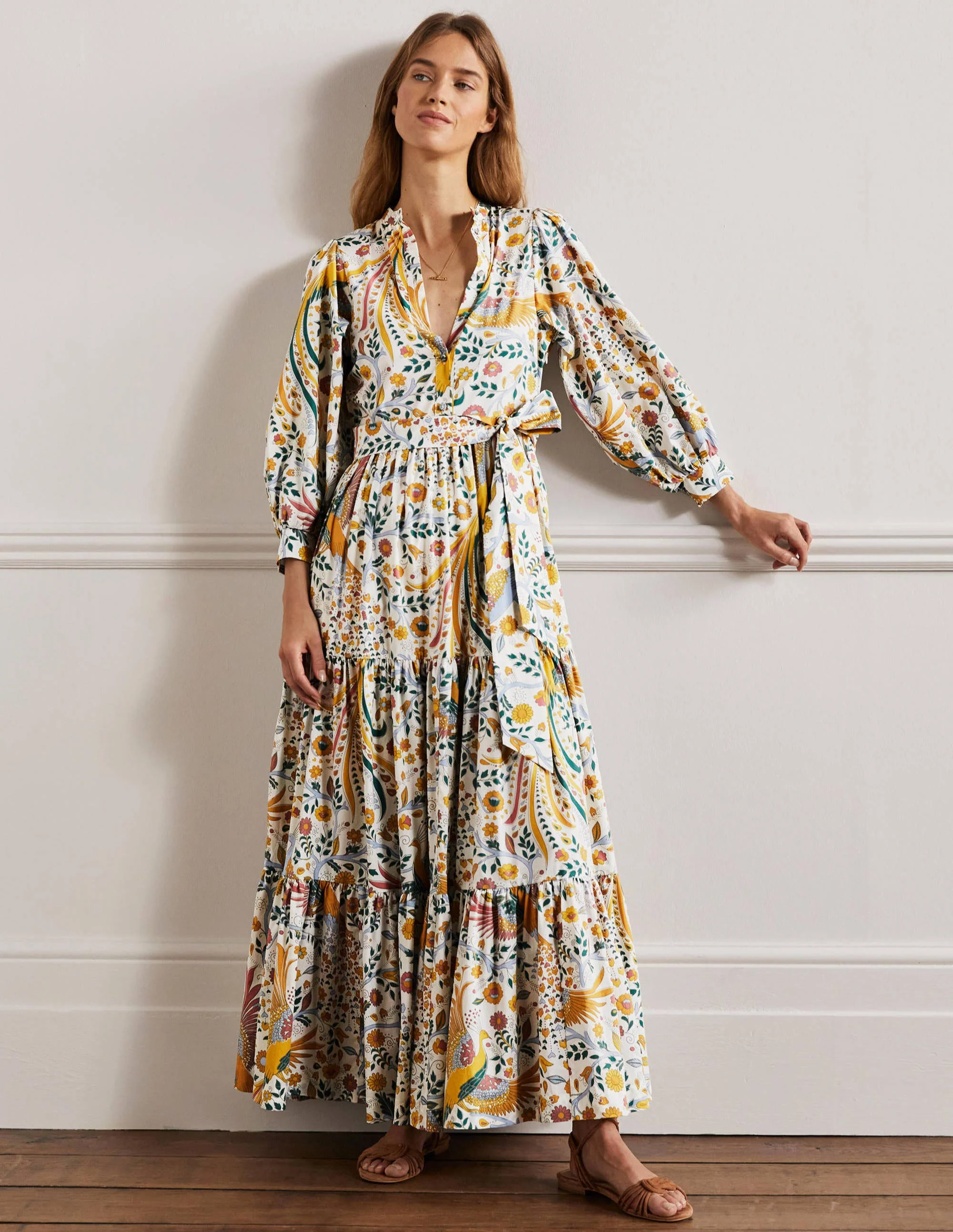 Ava Tiered Maxi Dress-Multi, Enchanting Peacock - Image 4