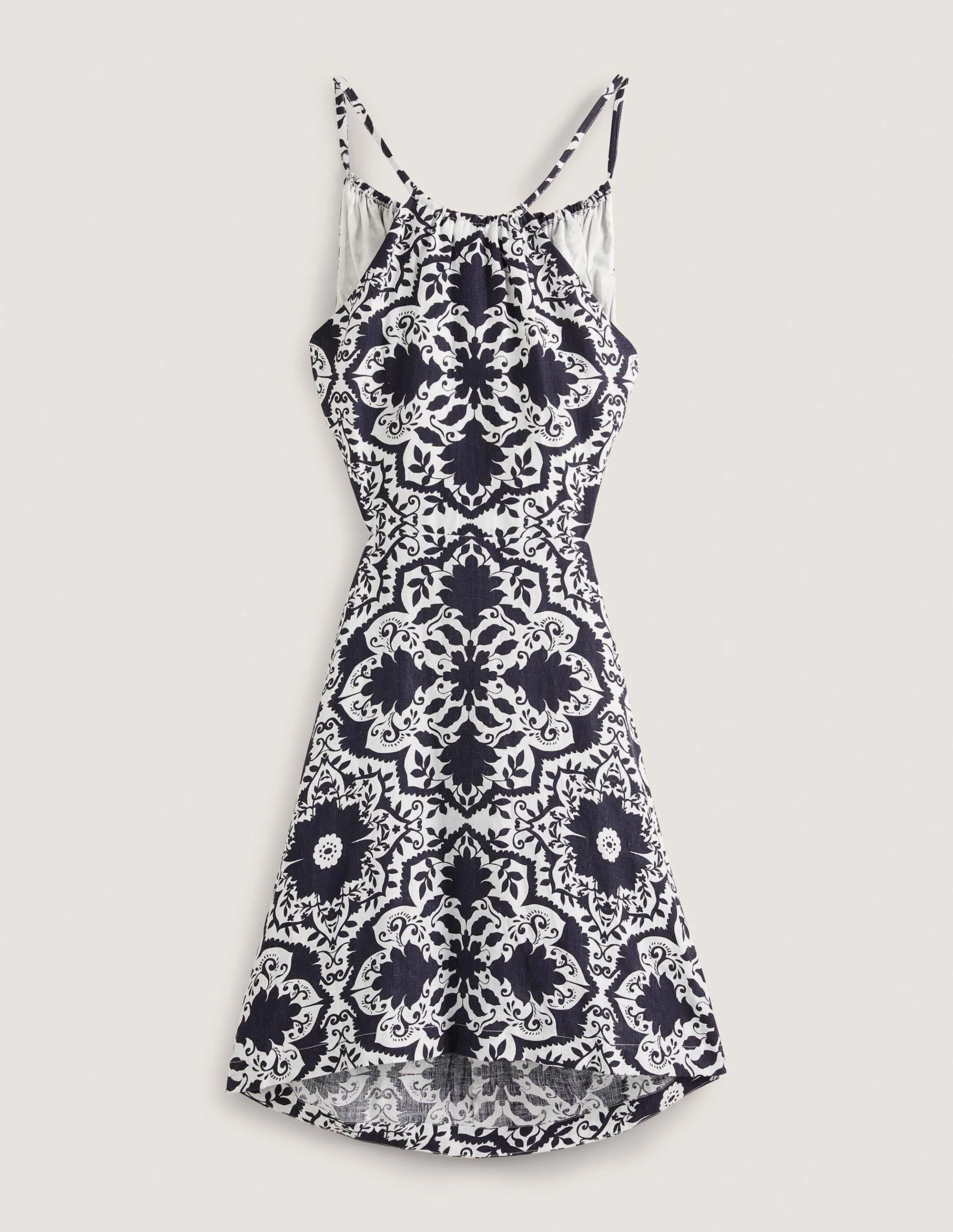 Back Detail Mini Dress-Navy, Bloomsbury - Image 5
