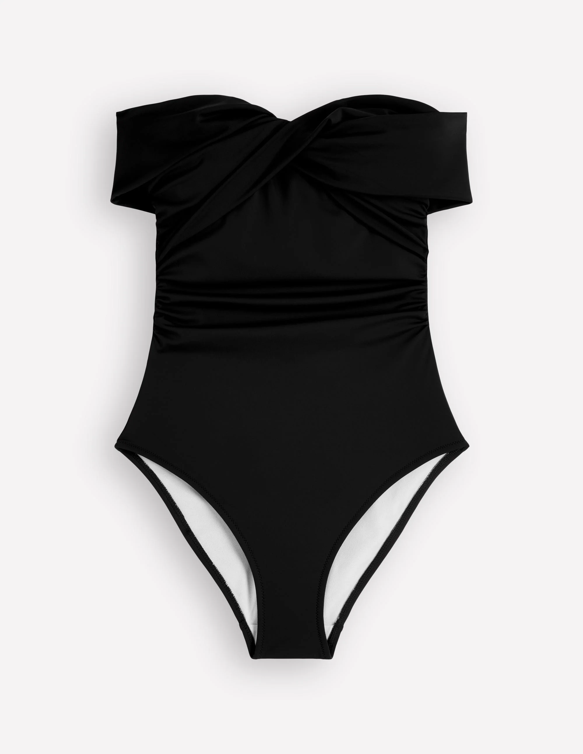 Bardot Wrap Swimsuit-Black - Image 5