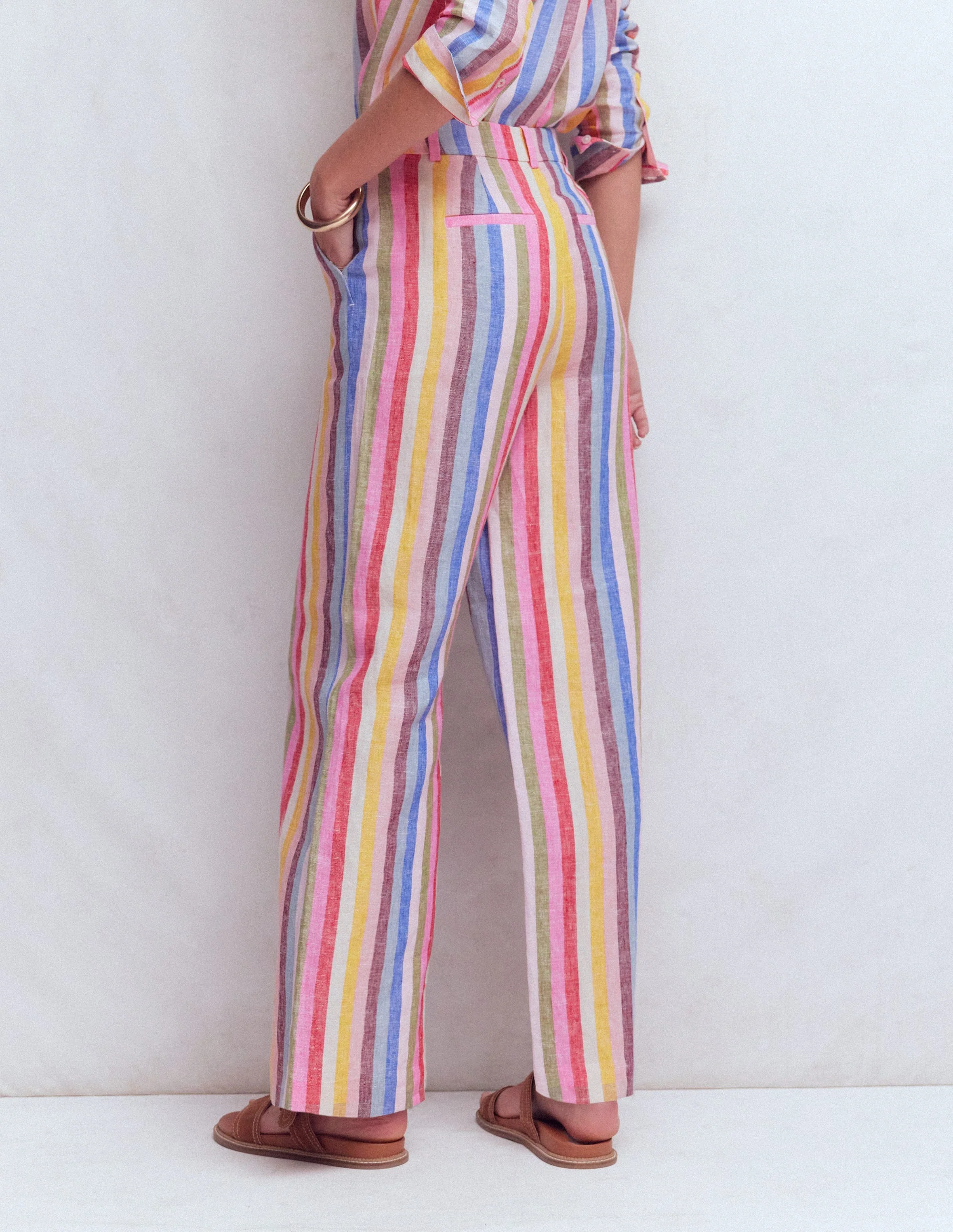 Belgravia Linen Pants-Multi Stripe - Image 3