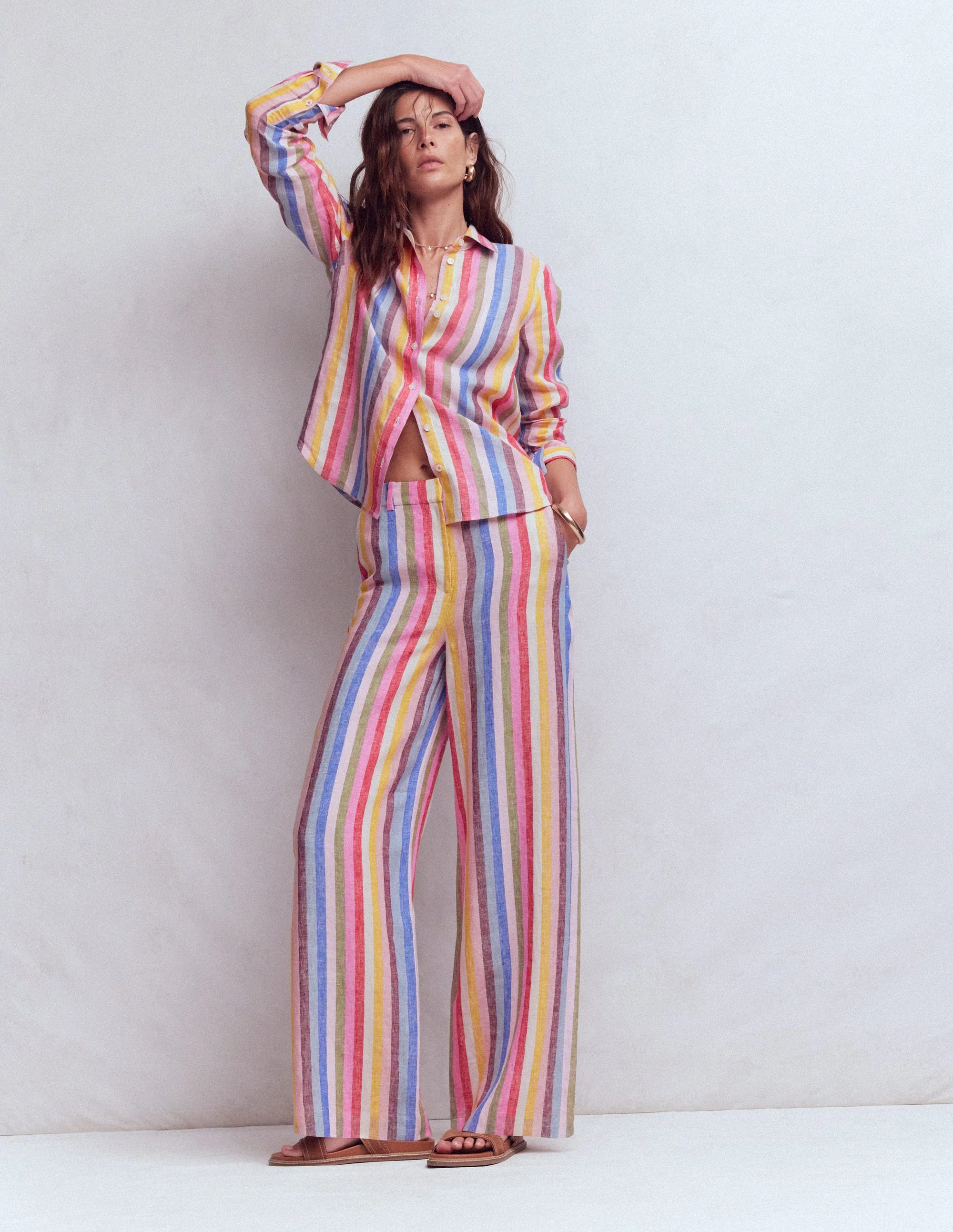 Belgravia Linen Pants-Multi Stripe - Image 4