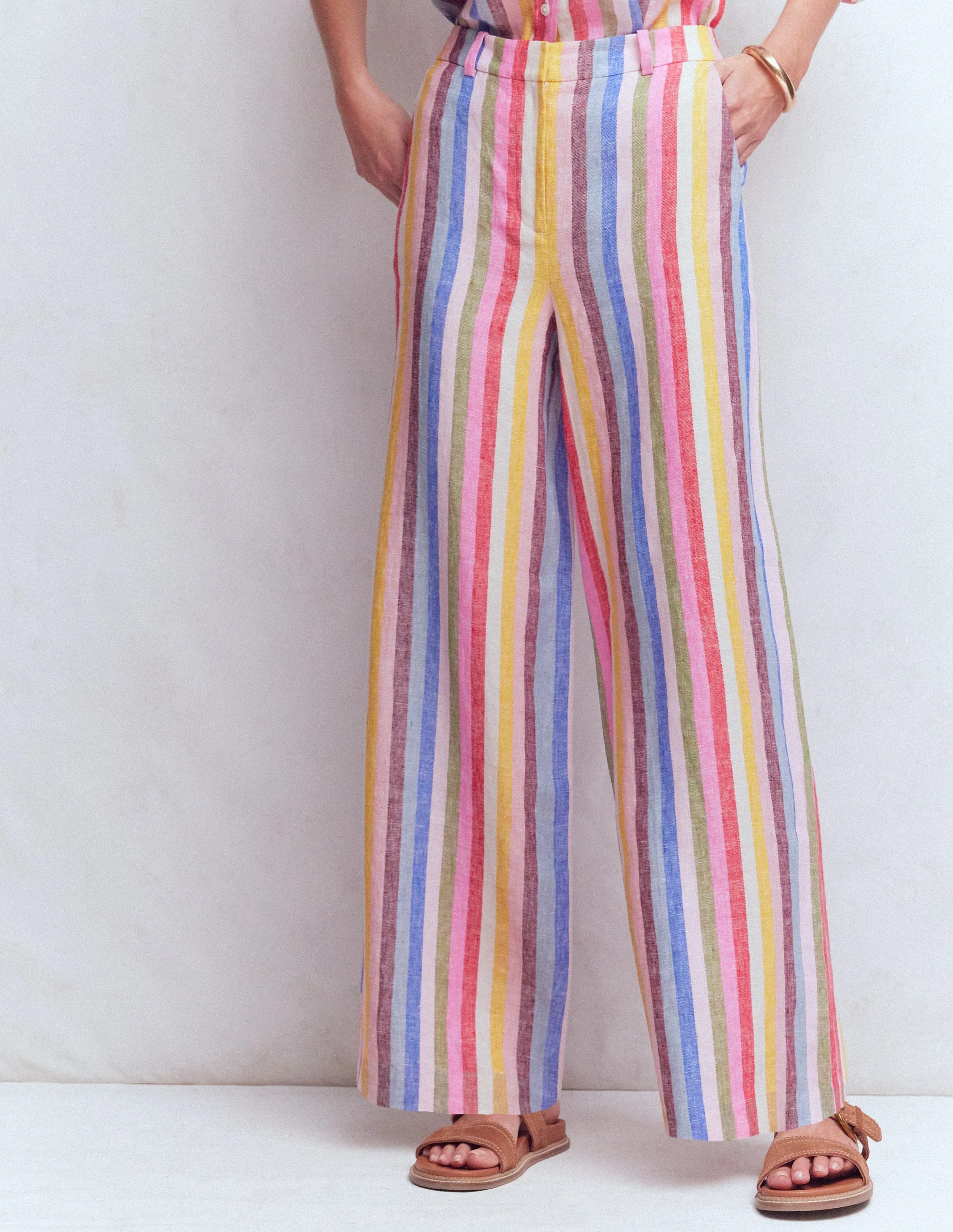 Belgravia Linen Pants-Multi Stripe - Image 5