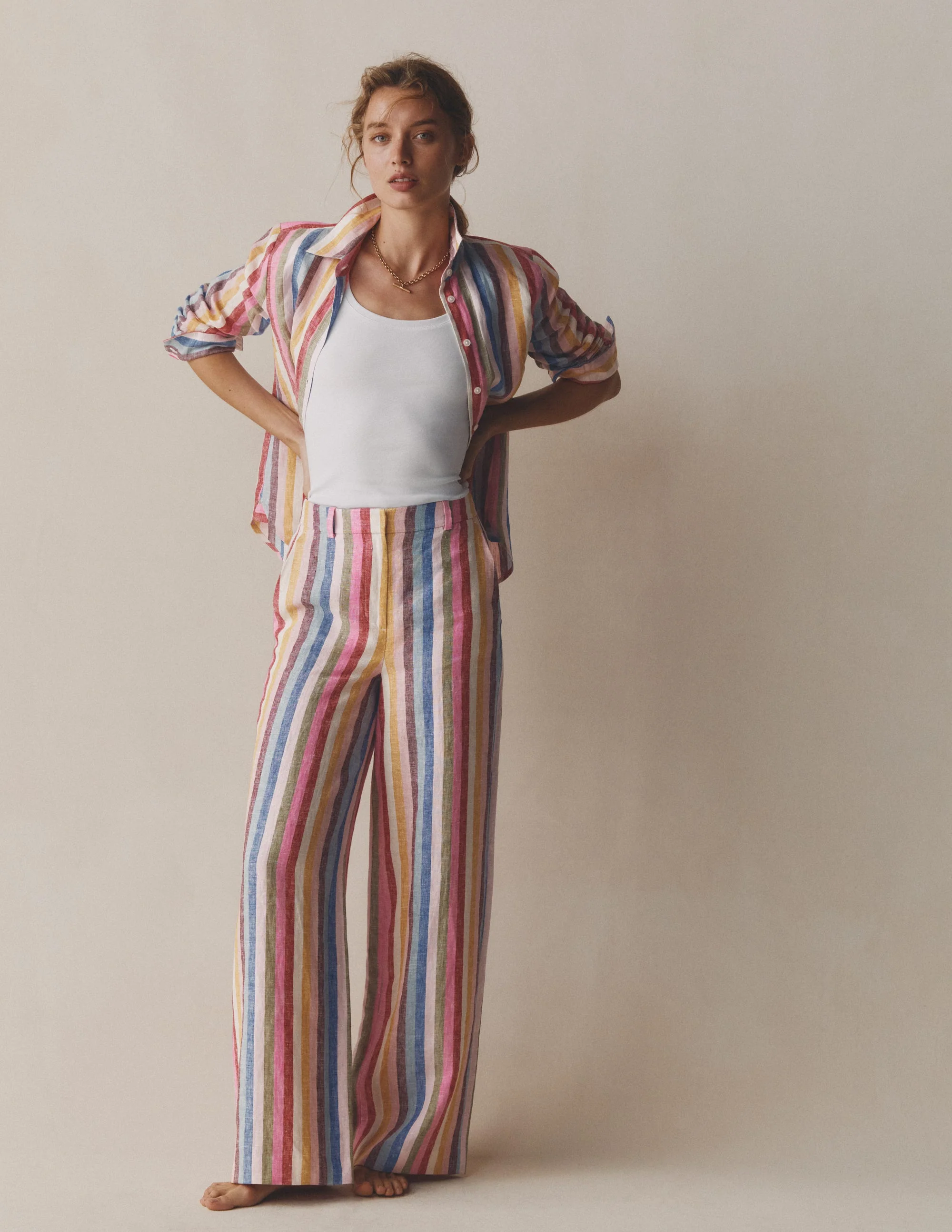 Belgravia Linen Pants-Multi Stripe - Image 6