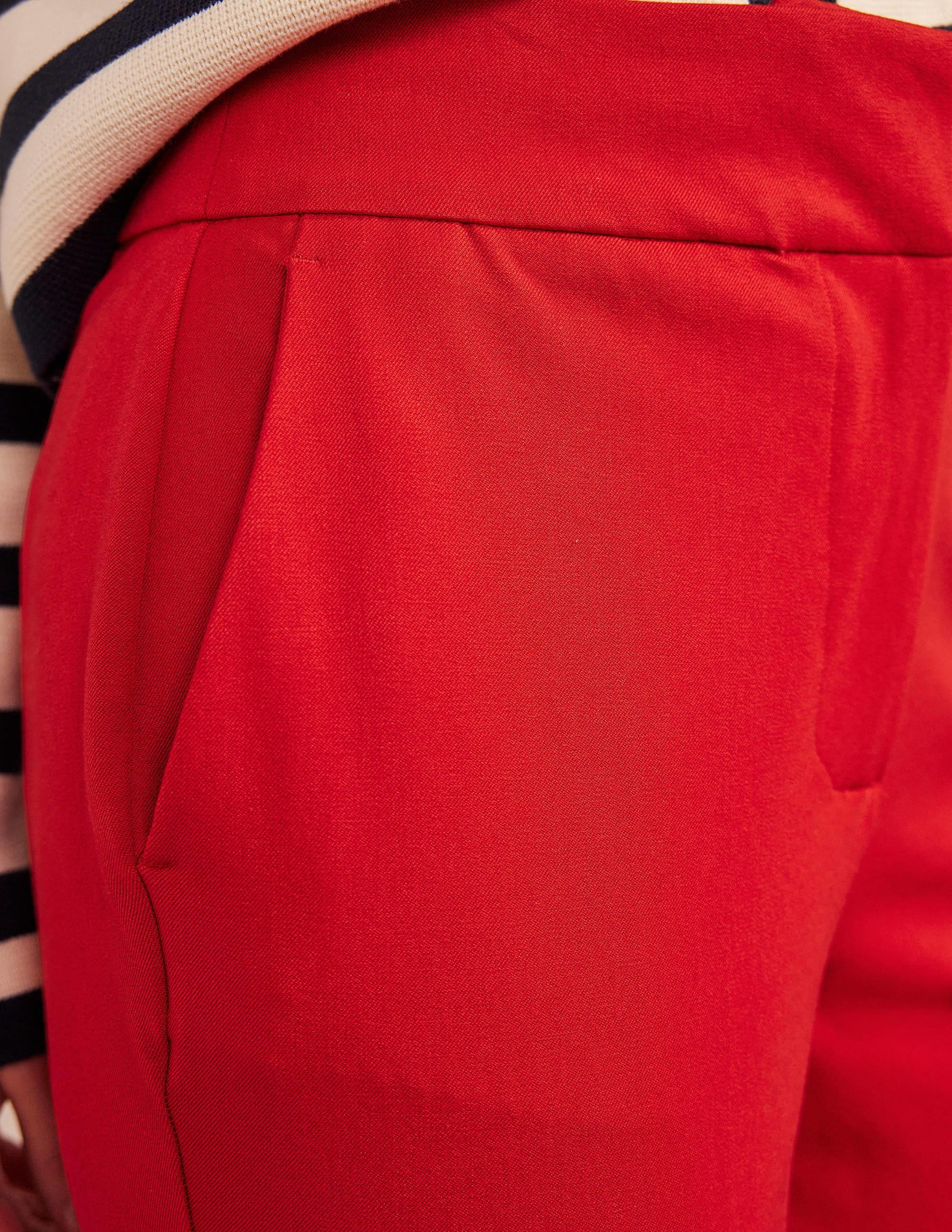 Bi-Stretch Crop Flare Pants-Pillarbox Red - Image 5