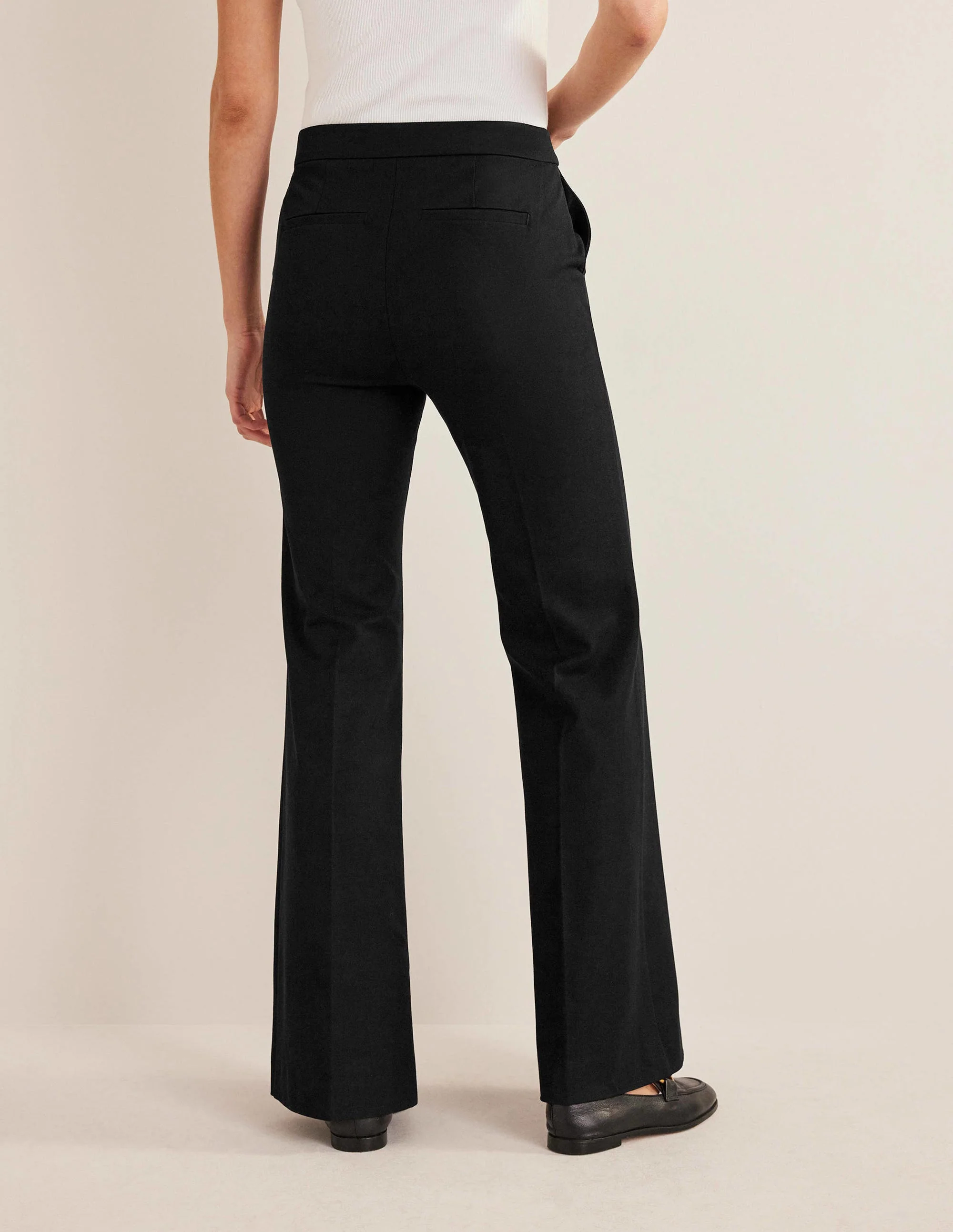 Bi-Stretch Flared Pants-Black - Image 3