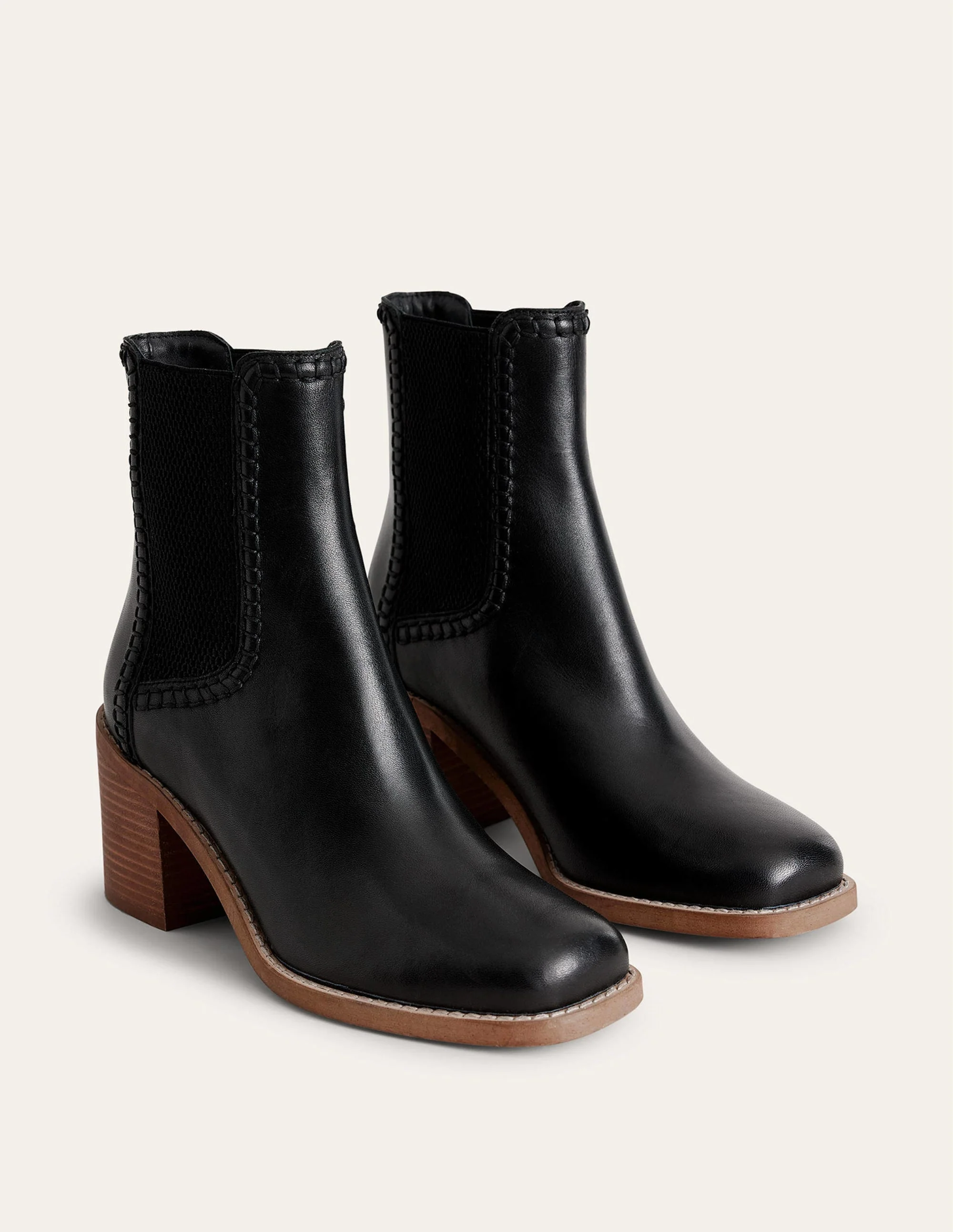 Block-Heel Chelsea Boots-Black - Image 3