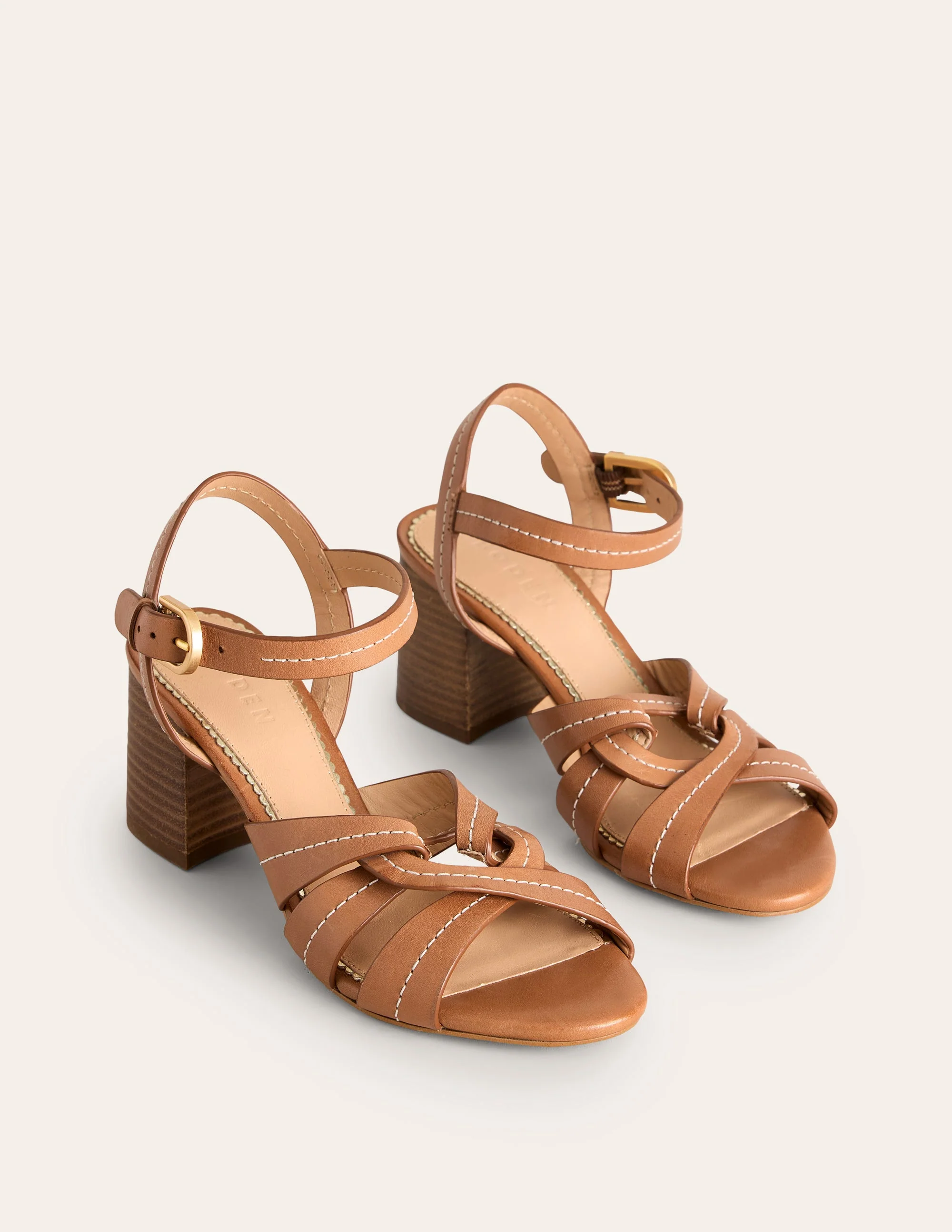 Block Heel Sandal-Tan - Image 3