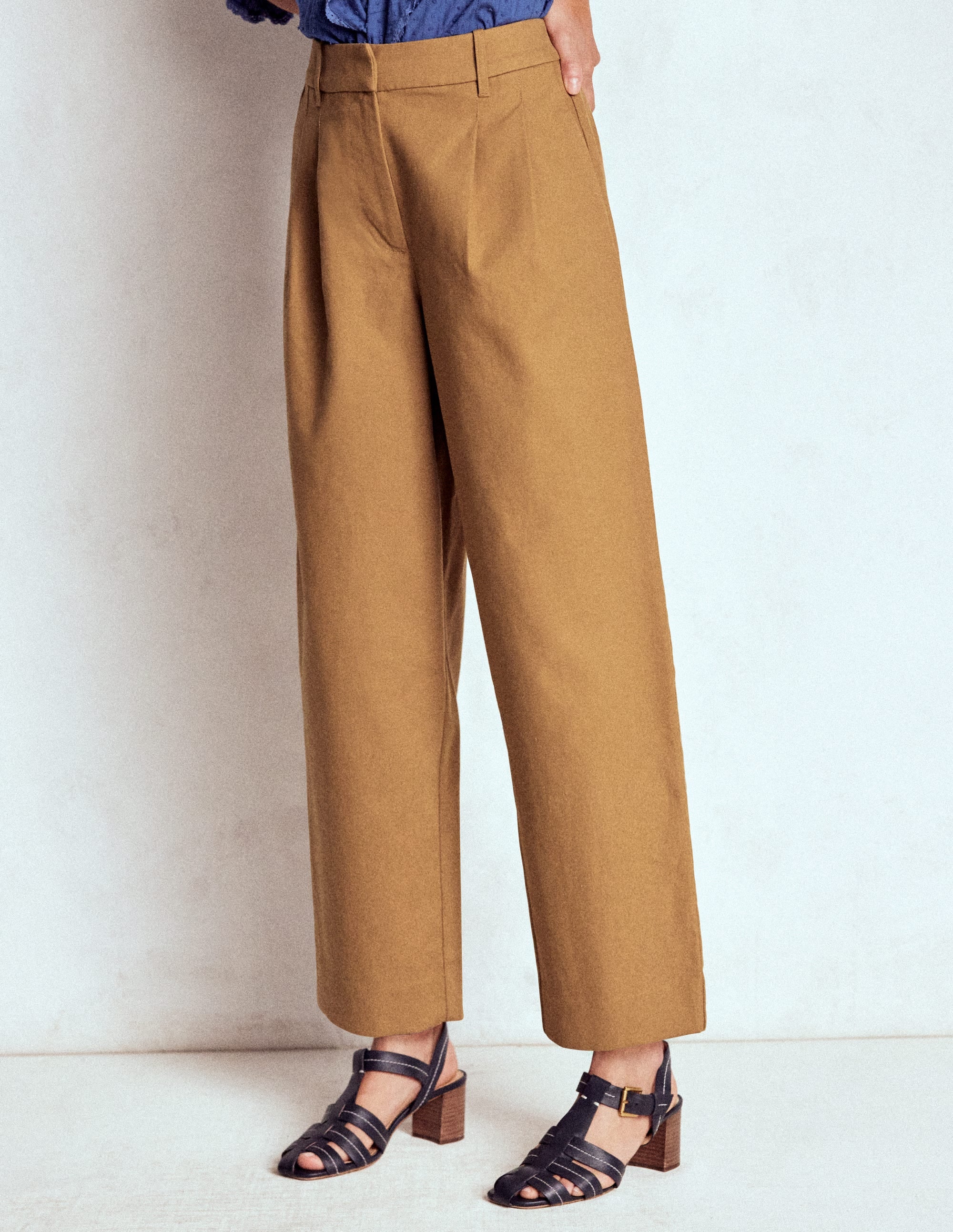 Bloomsbury Cotton Pants-Camel - Image 4