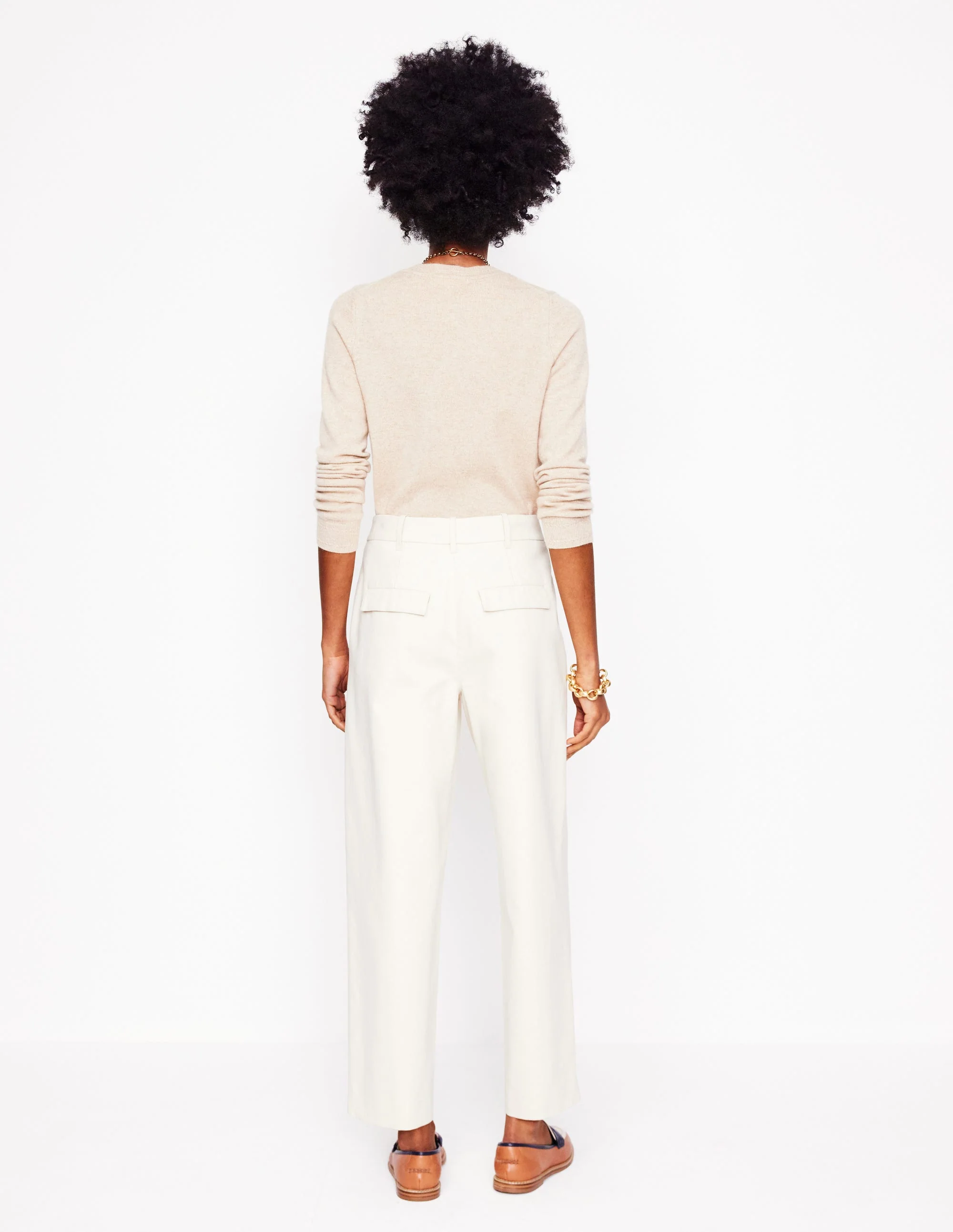 Bloomsbury Cotton Pants-Off White - Image 3