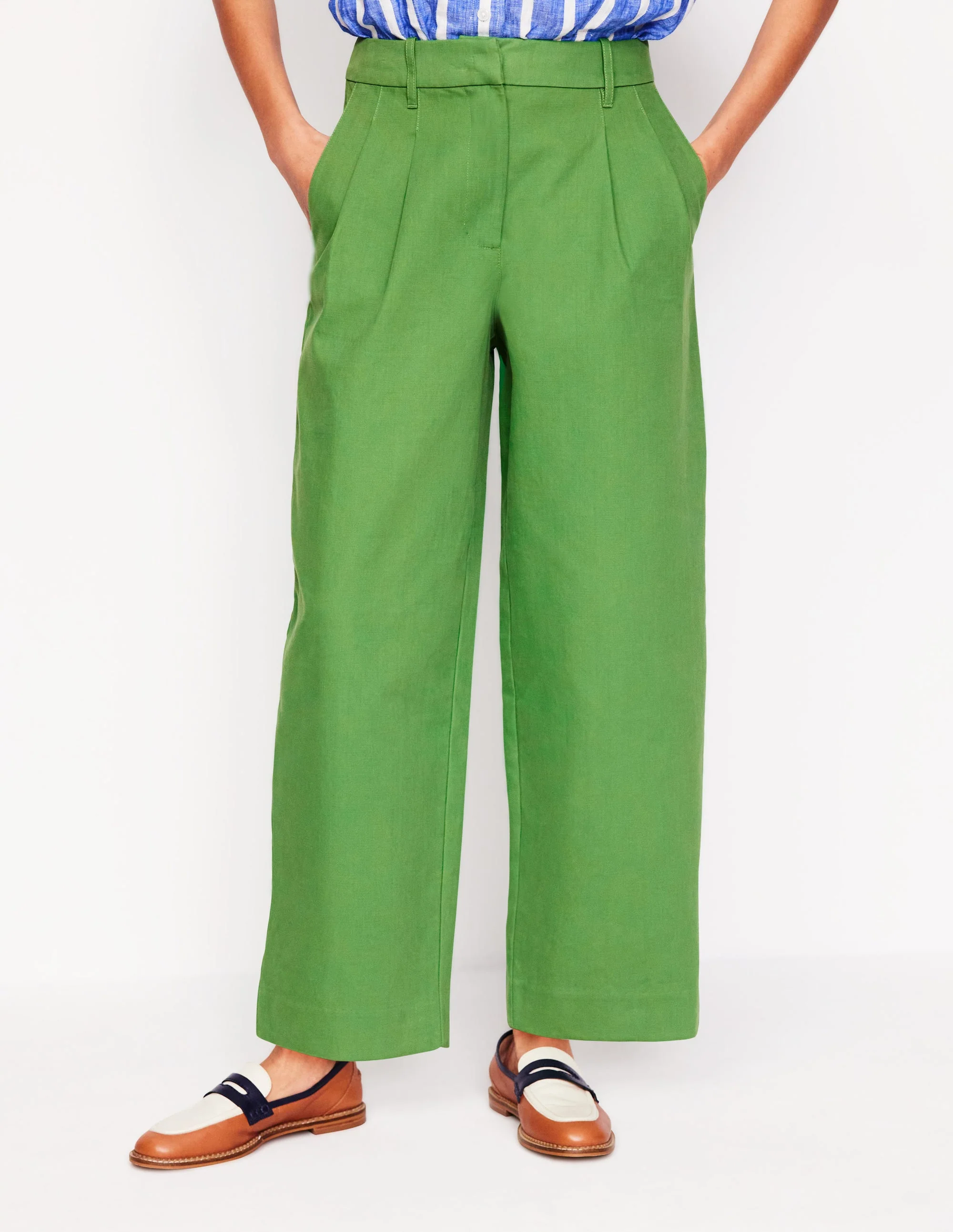 Bloomsbury Cotton Pants-Paradise Green - Image 4
