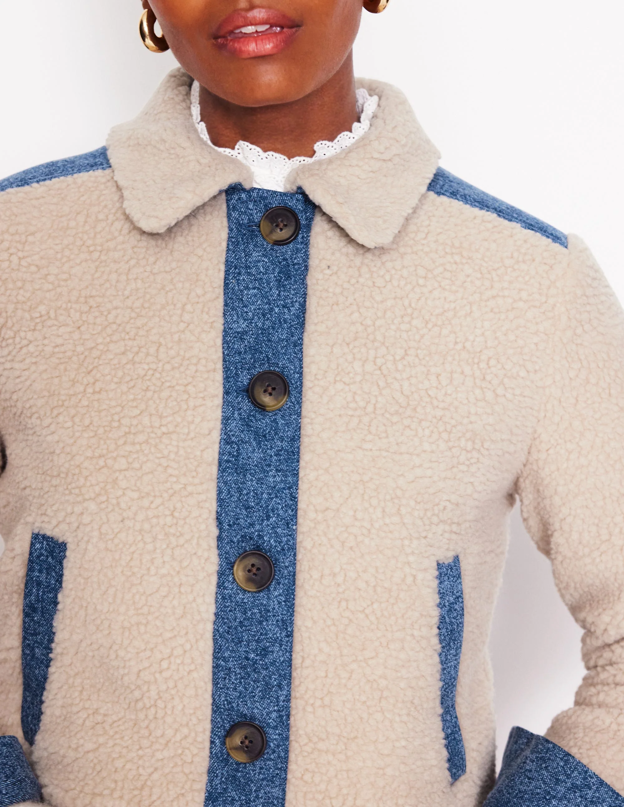Borg Mix Jacket-Rope, Mid Vintage - Image 2