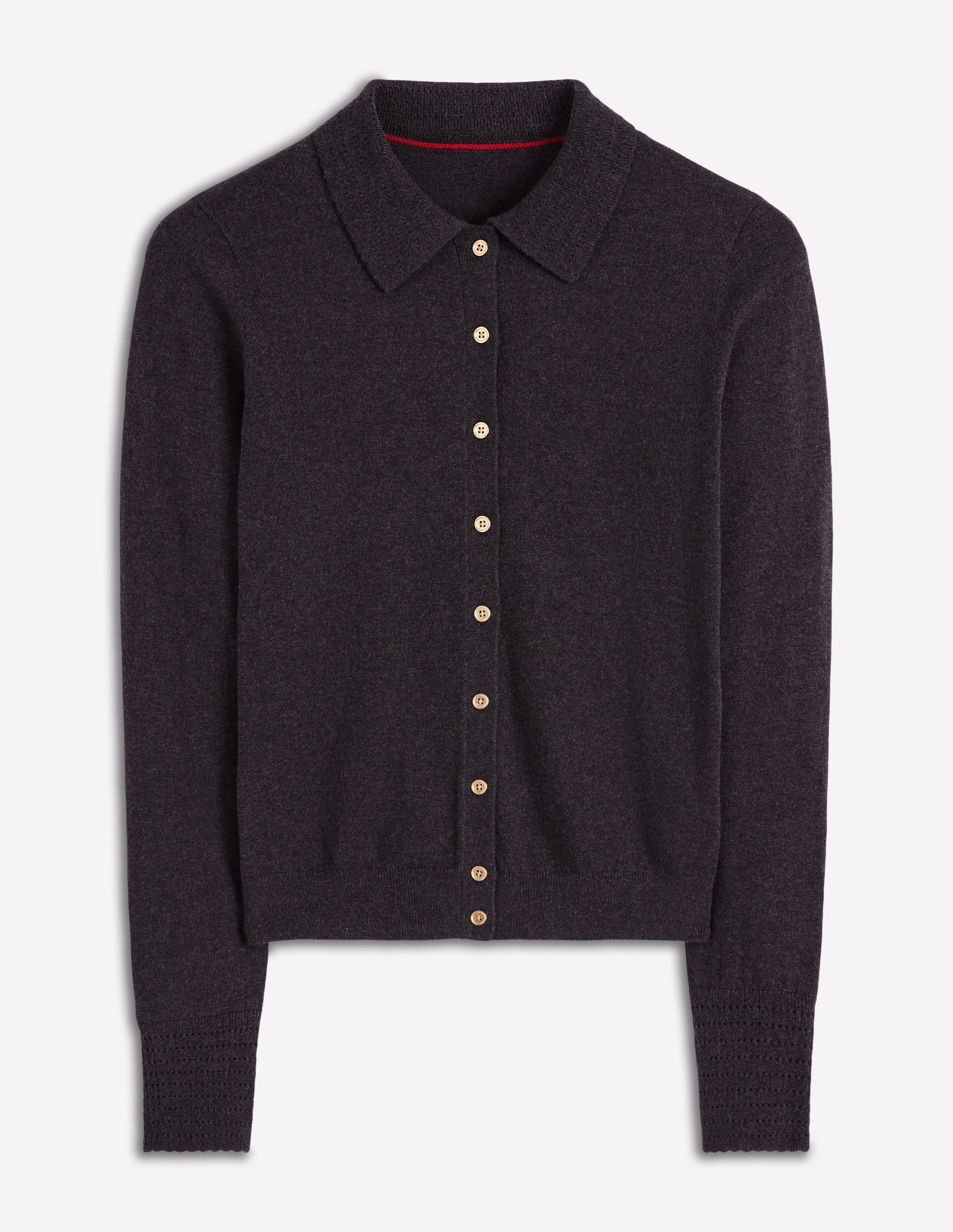 Briony Stitch Cardigan-Charcoal Melange - Image 6
