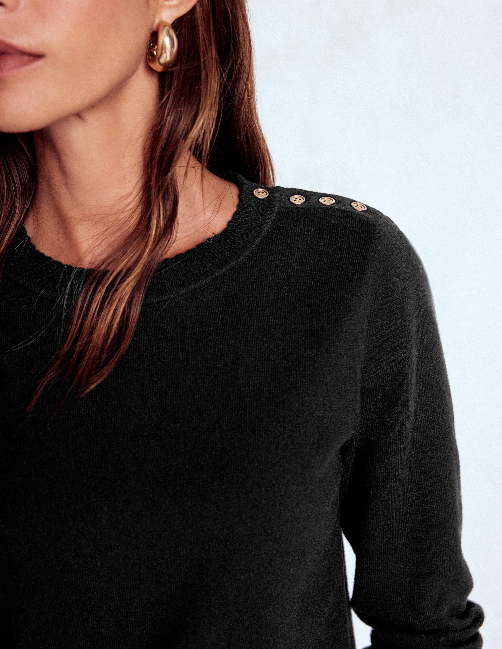 Briony Stitch Sweater-Black - Image 2