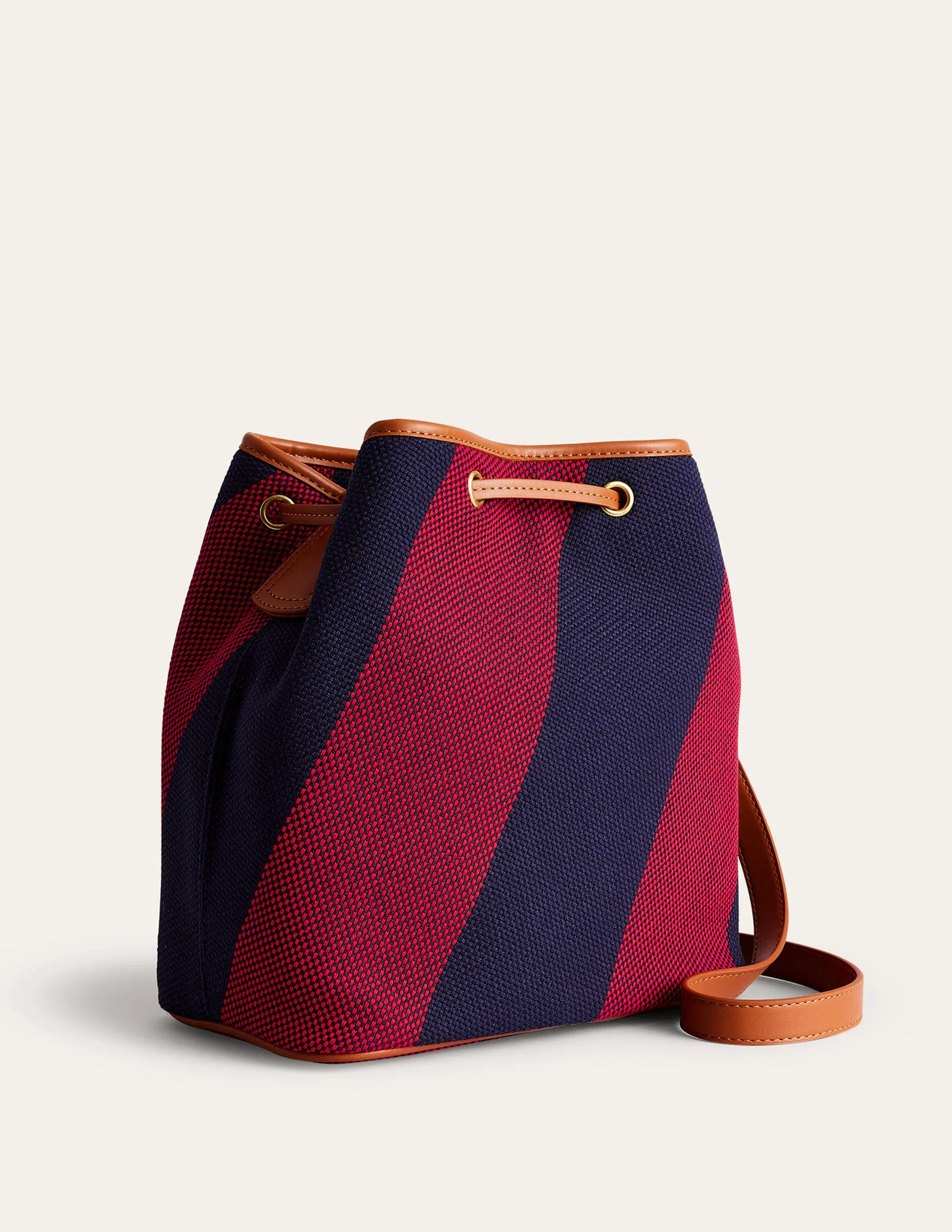 Bucket Bag-Red Navy Stripe - Image 3
