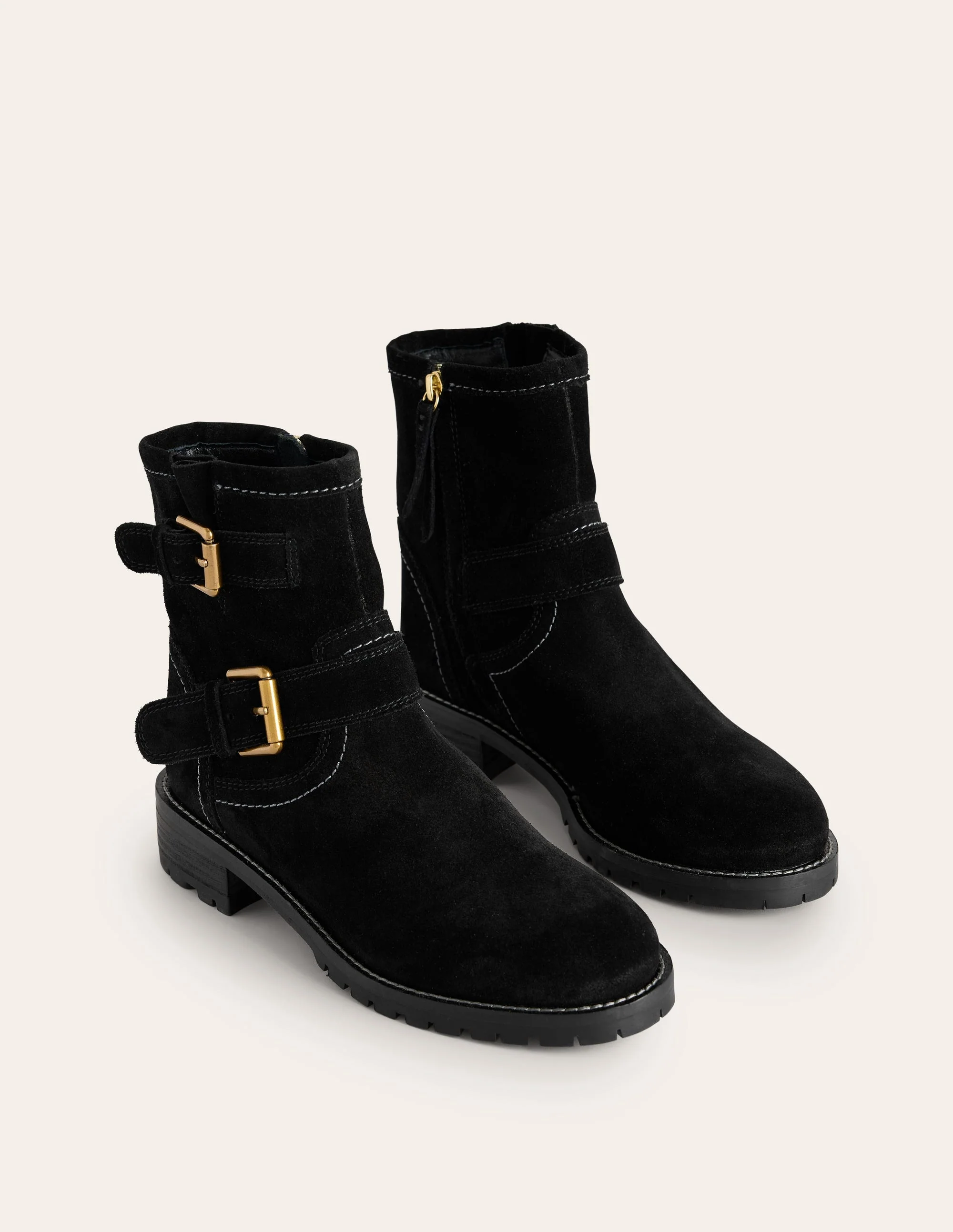 Buckled Biker Boots-Black - Image 3