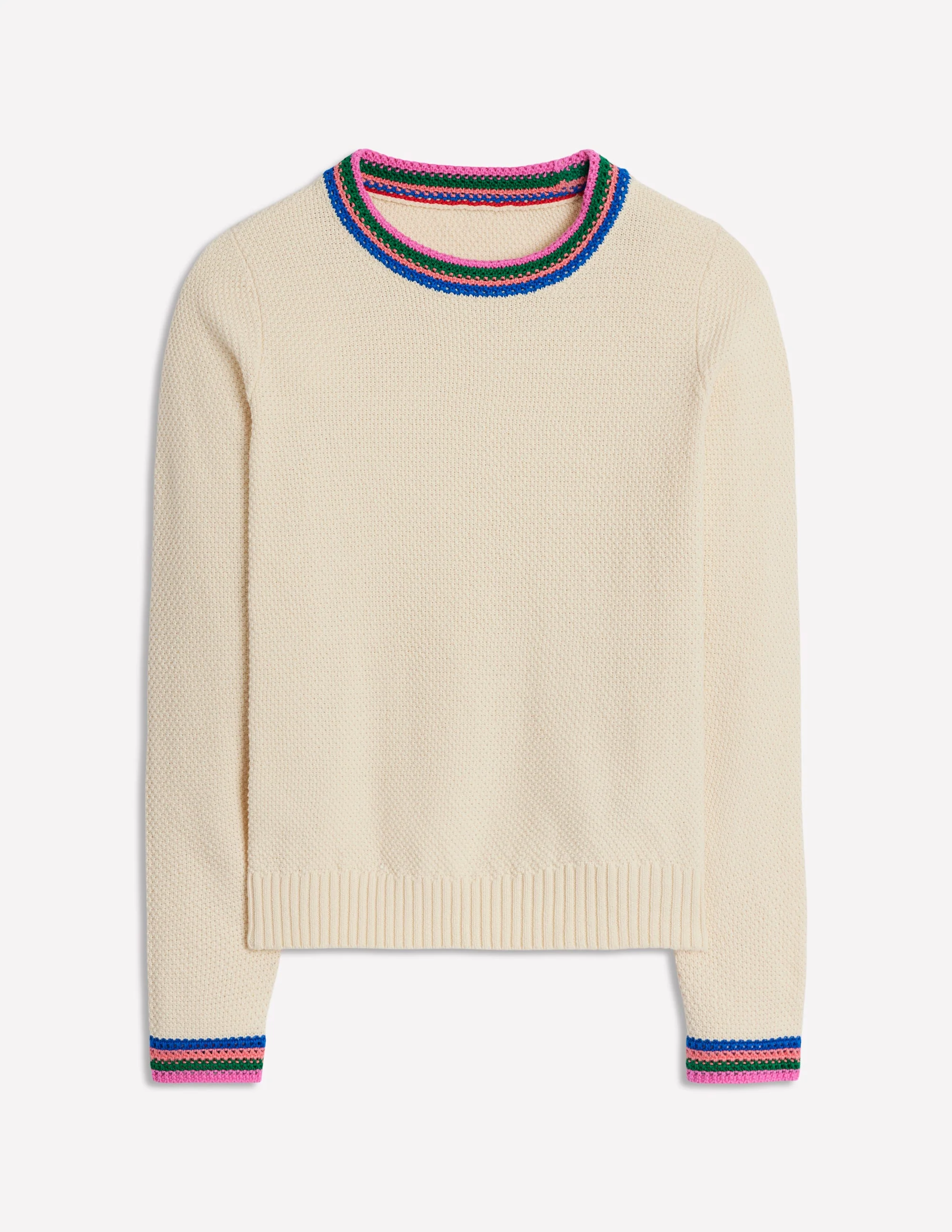 Callie Crochet Trim Sweater-Warm Ivory - Image 8