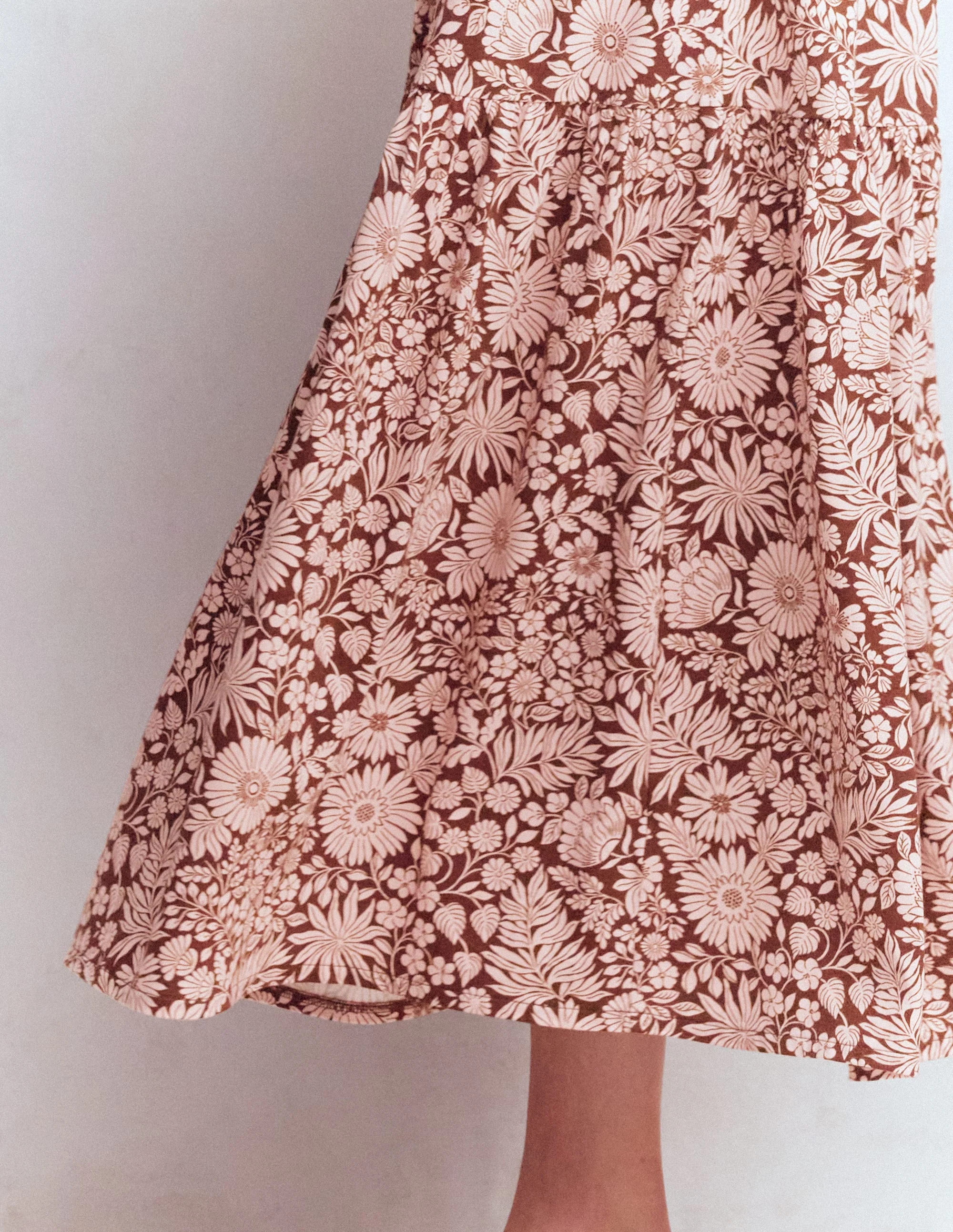 Camalie Jersey Maxi Dress-Raw Umber, Flowerbed Bloom - Image 3