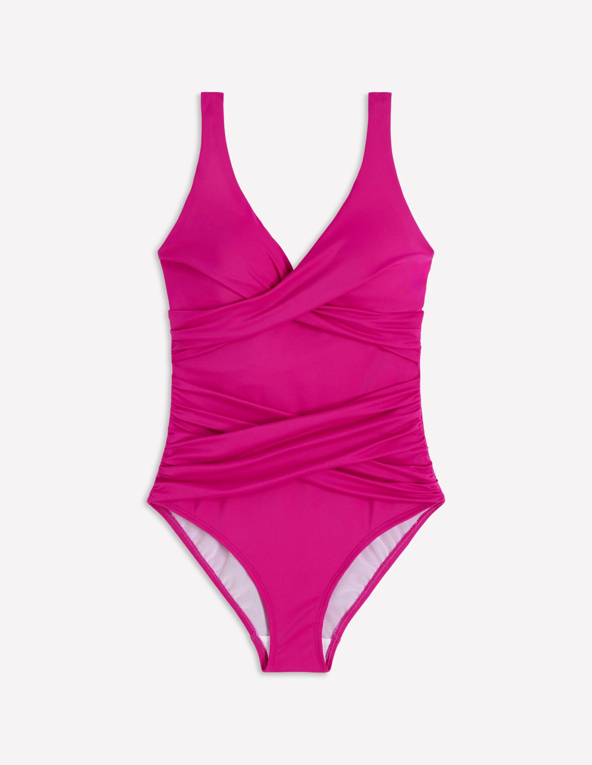 Cannes Cross Wrap Swimsuit-Bright Fuchsia - Image 5