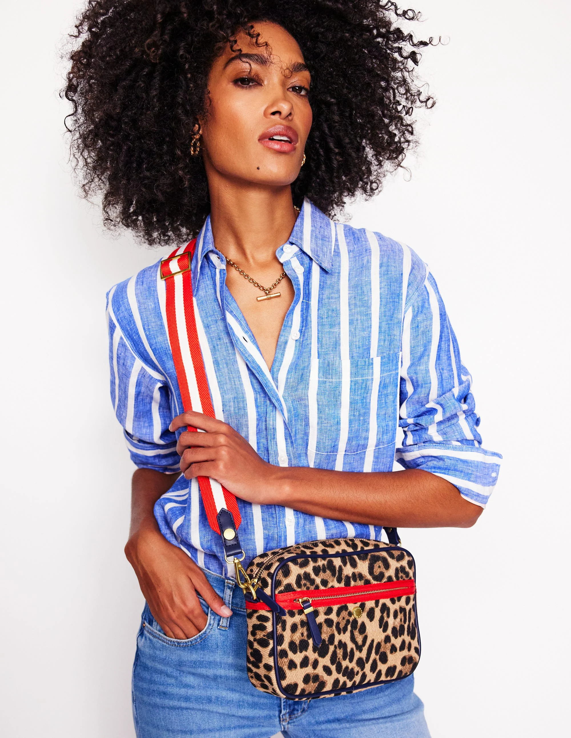 Canvas Cross-body Bag-Leopard - Image 2