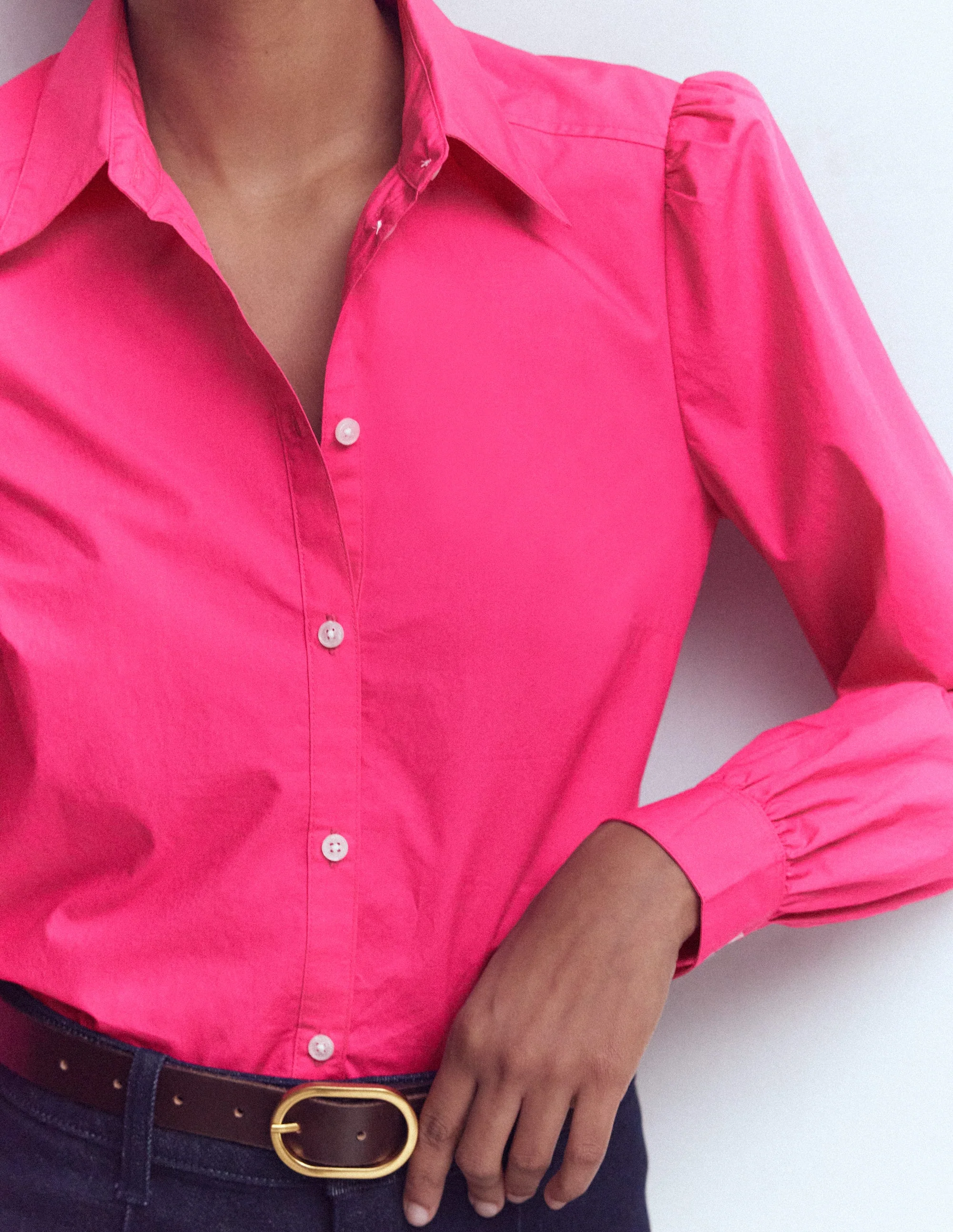 Cara Cotton Shirt-Pop Pansy - Image 2
