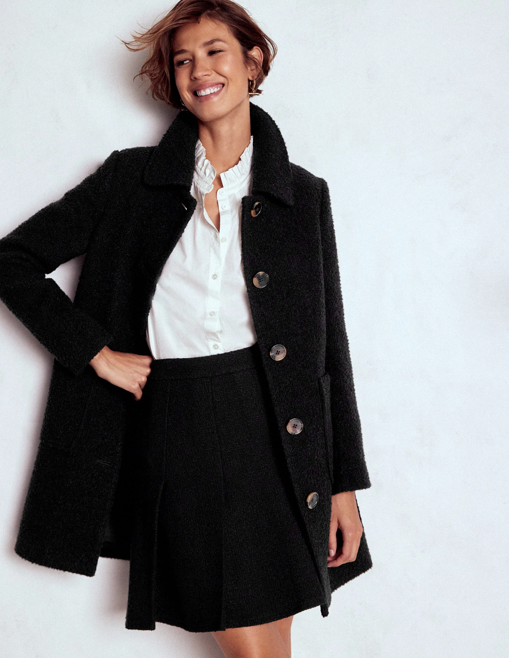 Carlisle Wool Coat-Black