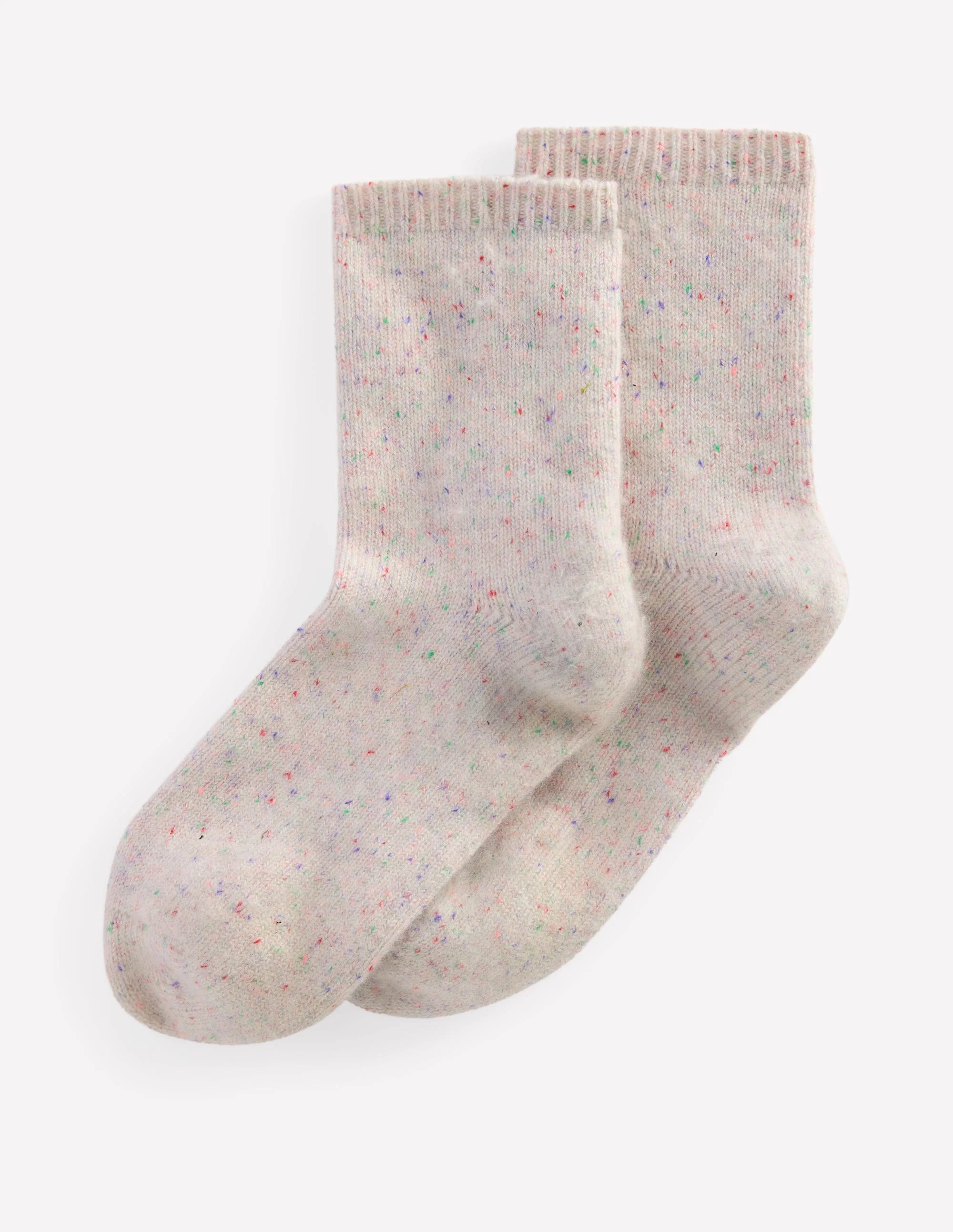 Cashmere Socks-Nepped Ivory