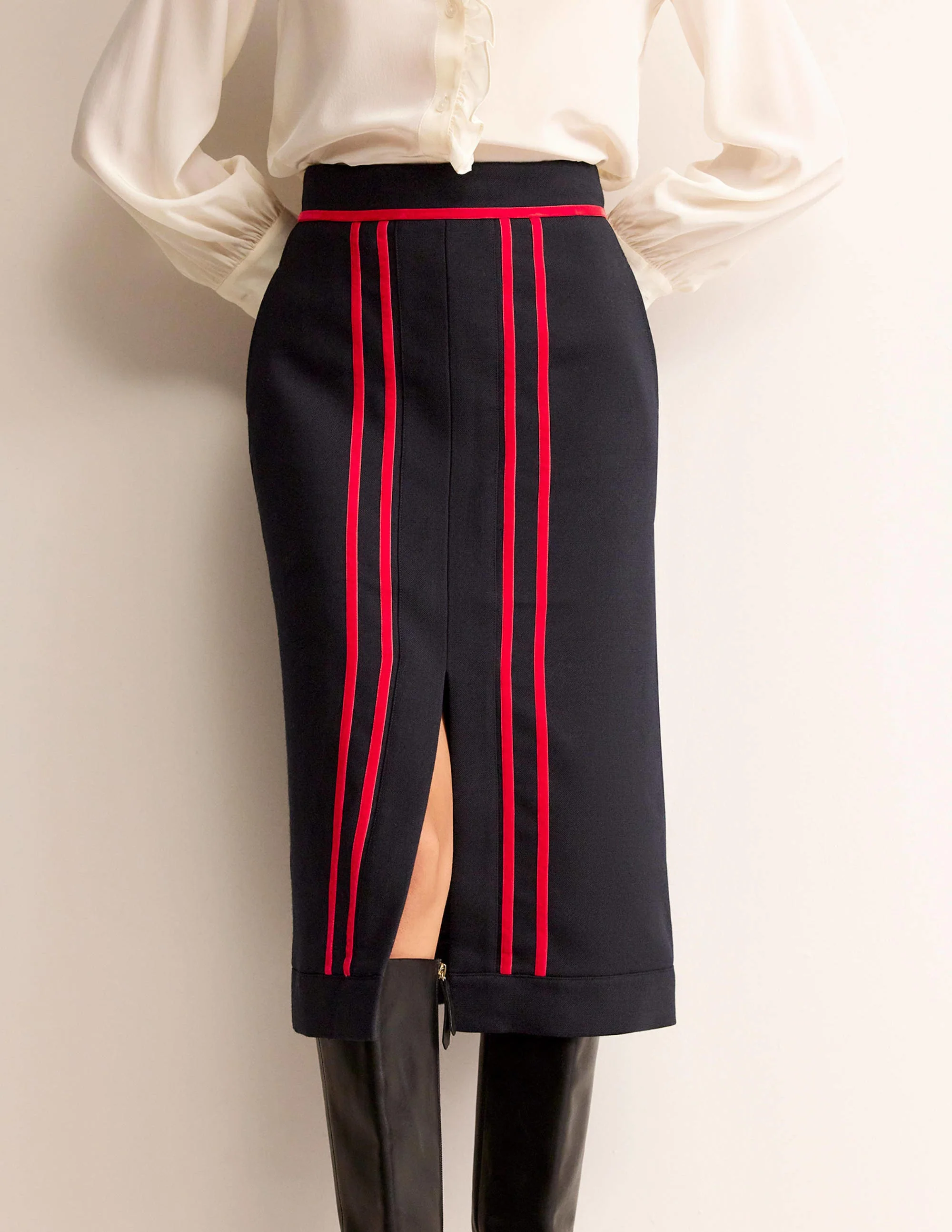 Cassandra Midi Skirt-Navy - Image 4