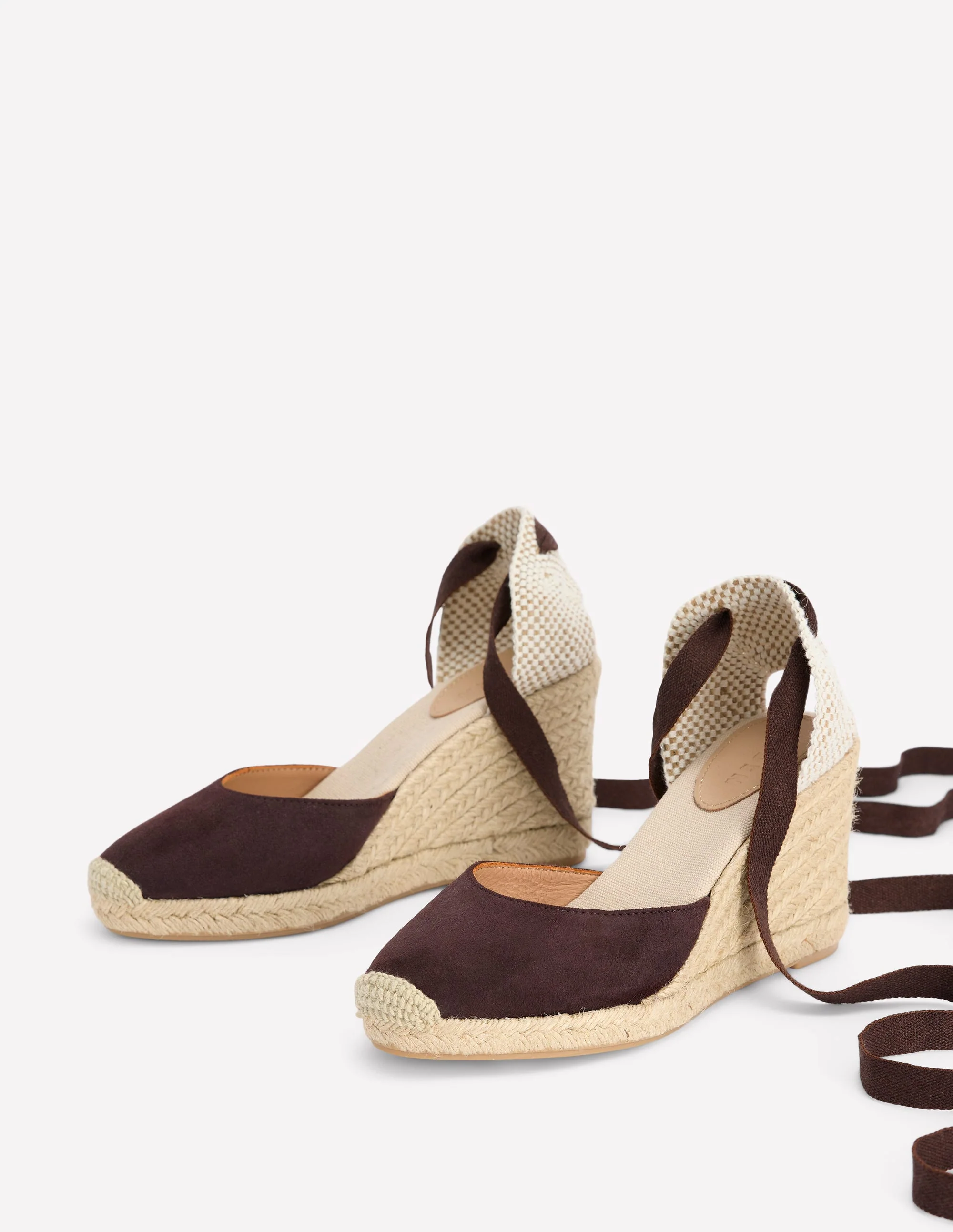 Cassie high wedge espadrille-Bitter Chocolate - Image 3