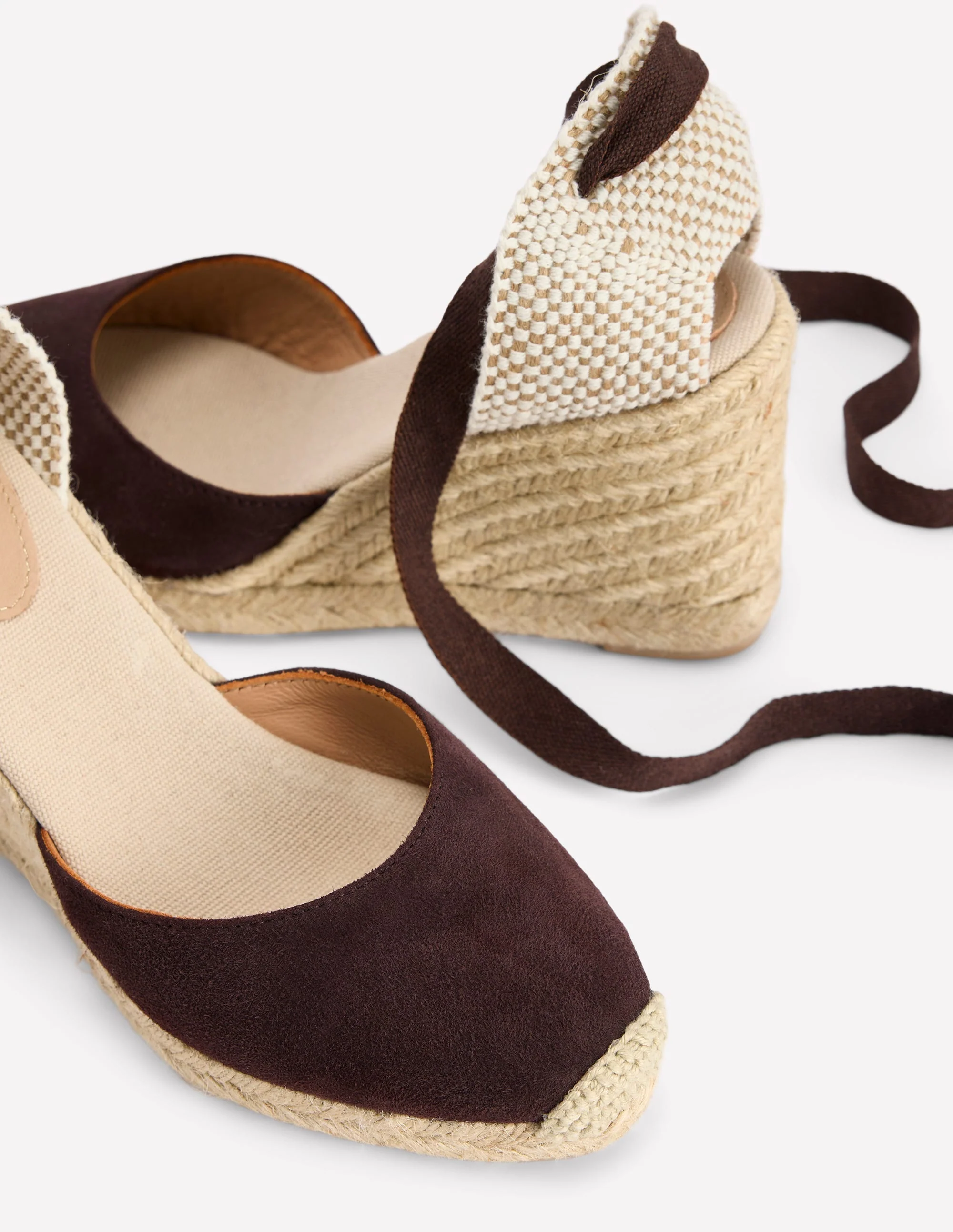 Cassie high wedge espadrille-Bitter Chocolate - Image 4