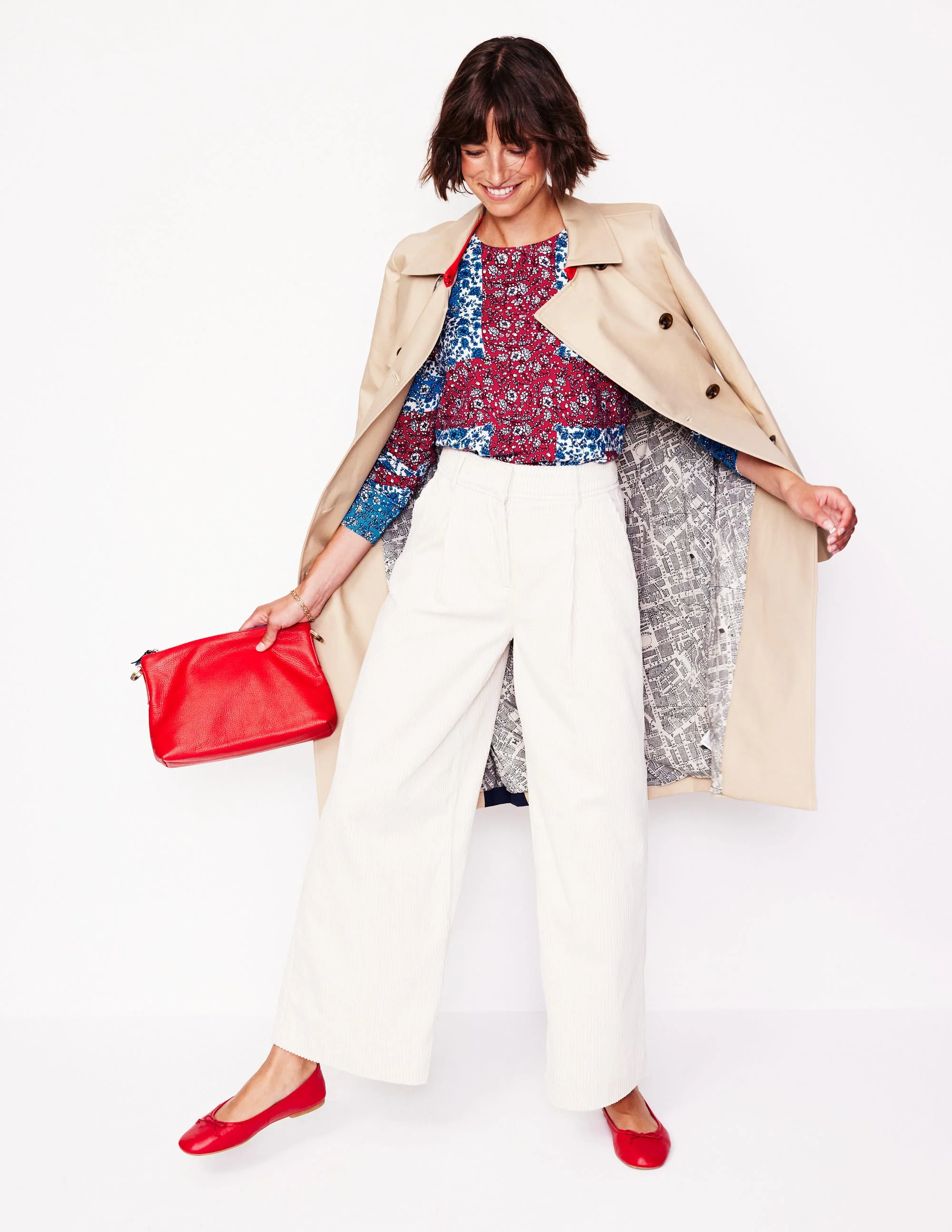 Catriona Cotton Crew Jumper-Cerulean Blue, Union Jack - Image 4