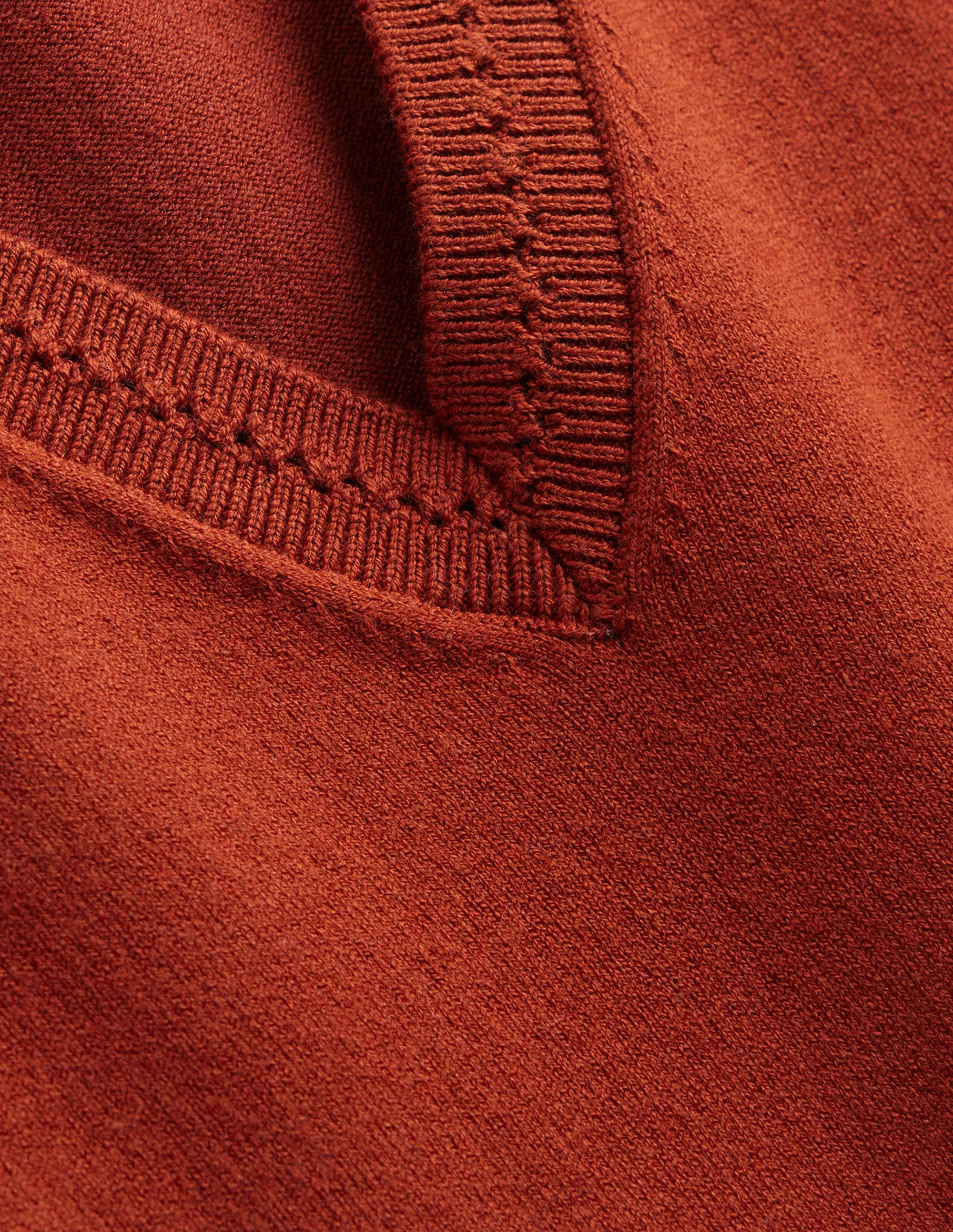 Catriona Cotton V-Neck Vest-Chestnut Brown - Image 6