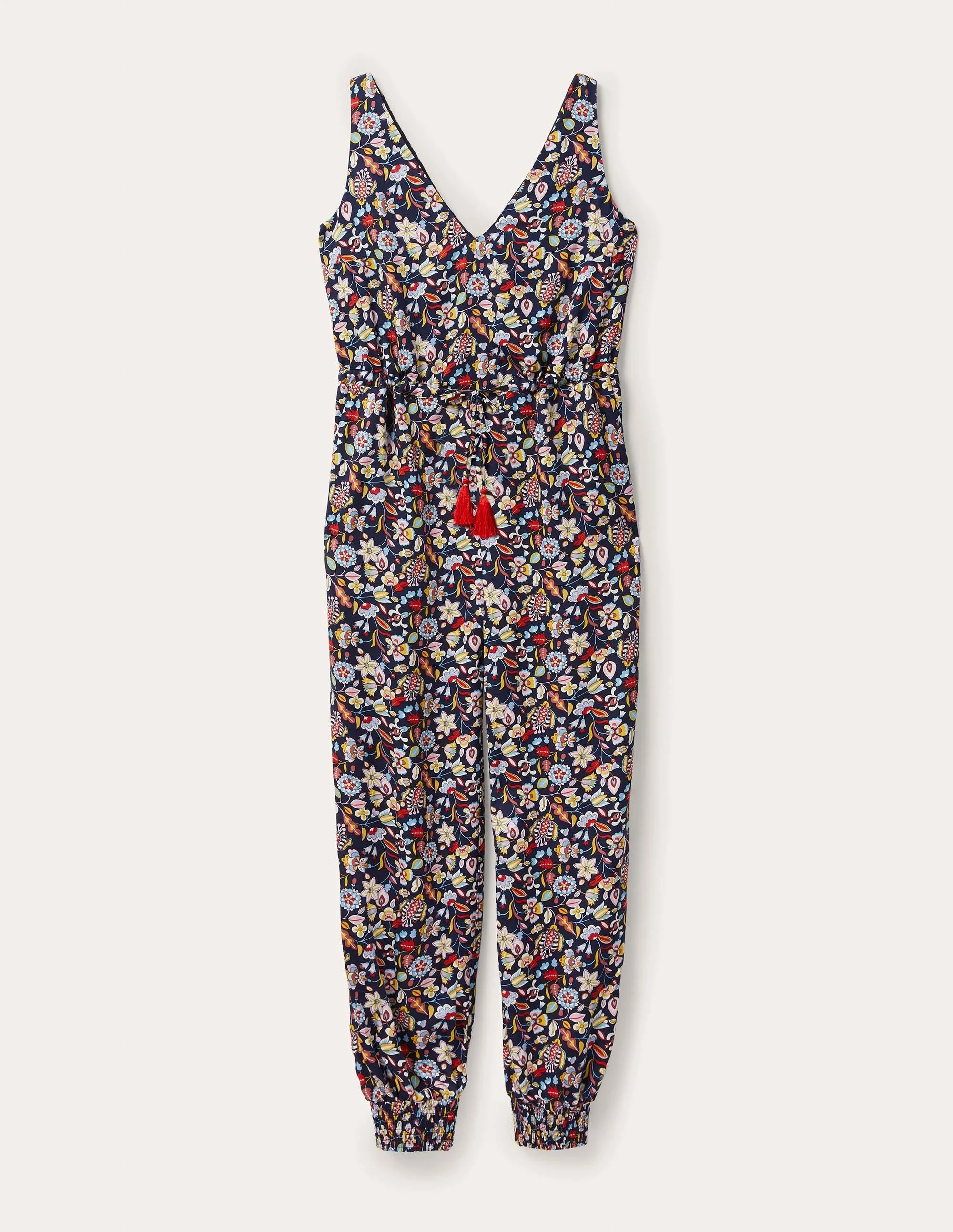 Cecilia Jumpsuit-Navy, Kaleidoscopic Floral - Image 6