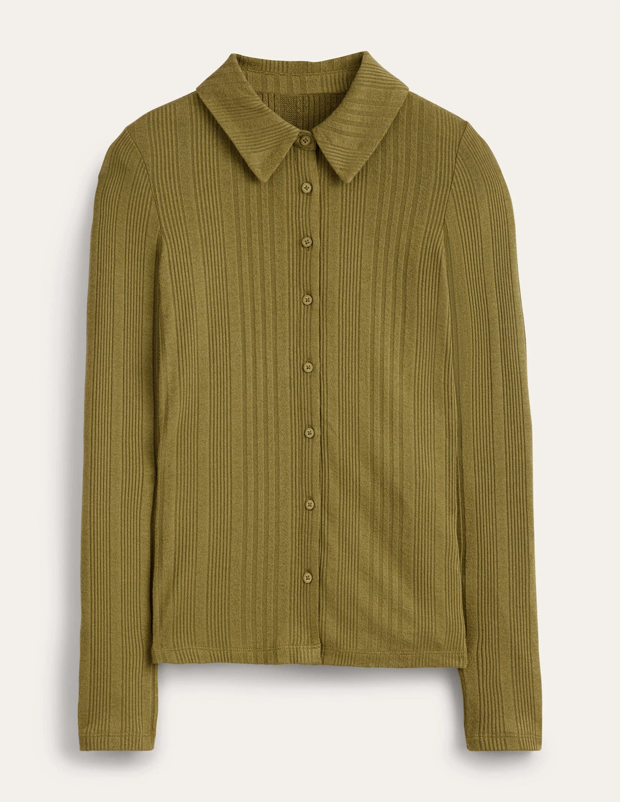 Charlotte Jersey Shirt-Green Olive - Image 5