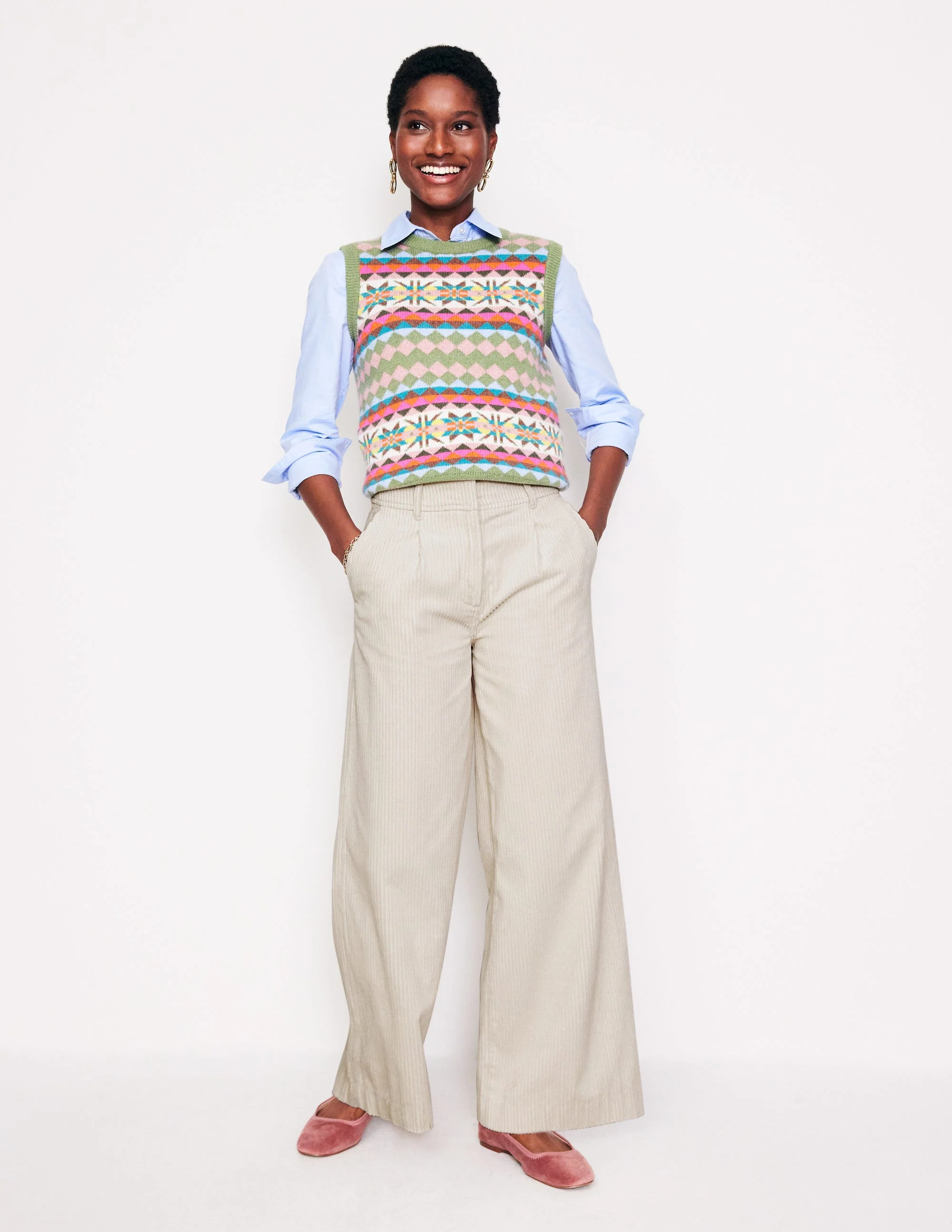Chiswick Cord Pants-Vanilla - Image 6