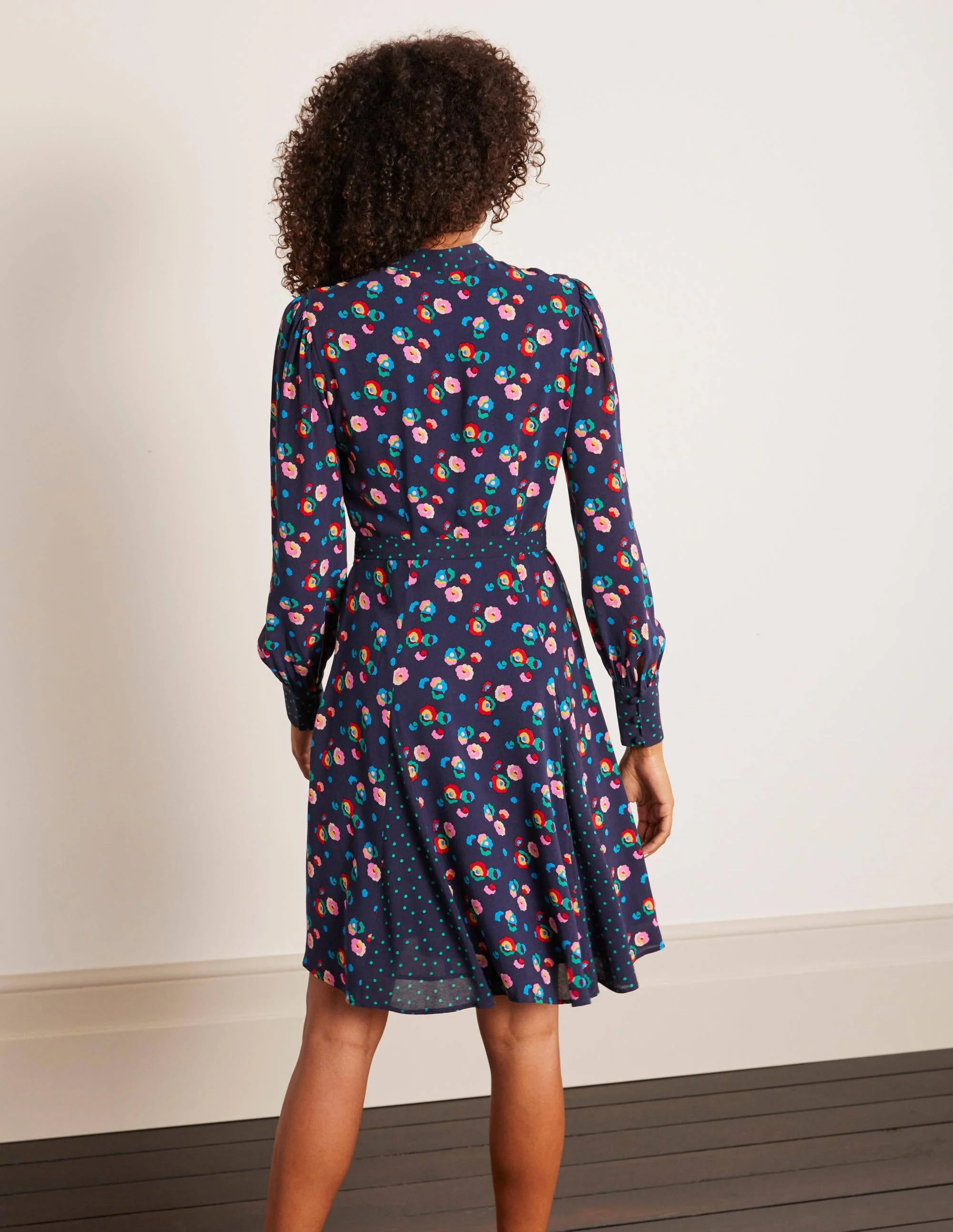 Christina Dress-Navy, Billowy Peony - Image 3