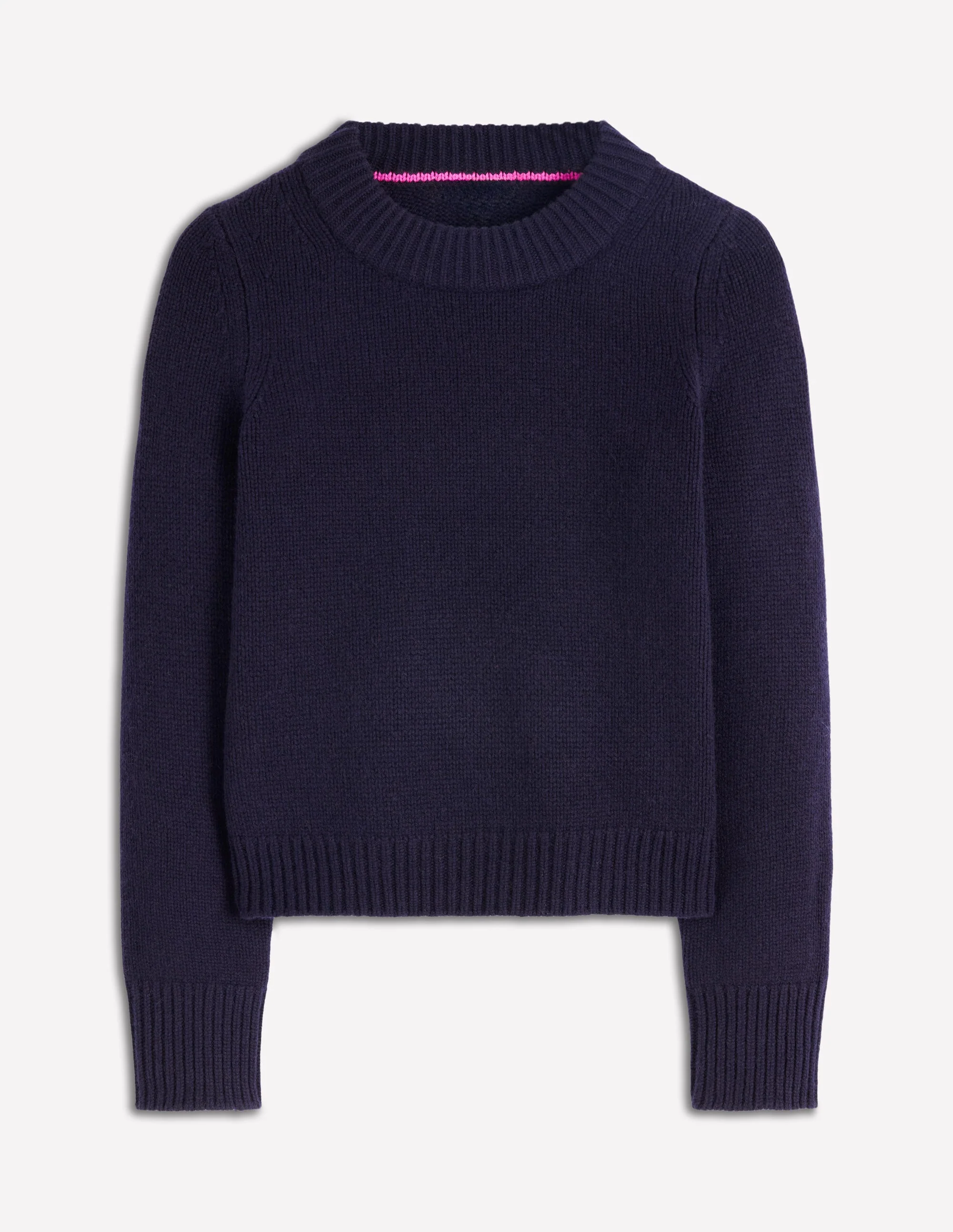 Chunky Cashmere Sweater-Navy - Image 7