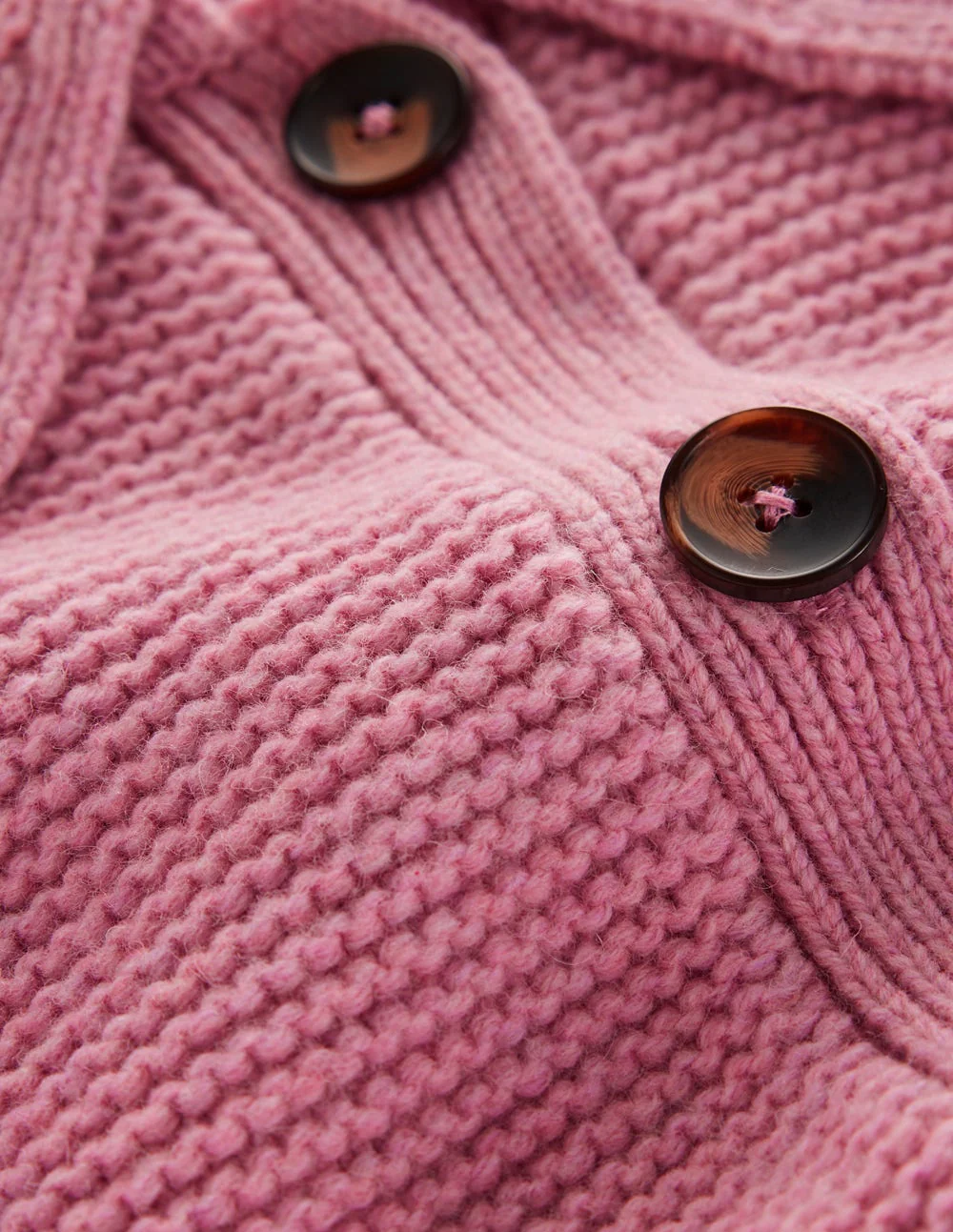 Chunky Collar Knitted Jacket-Blush Pink - Image 6