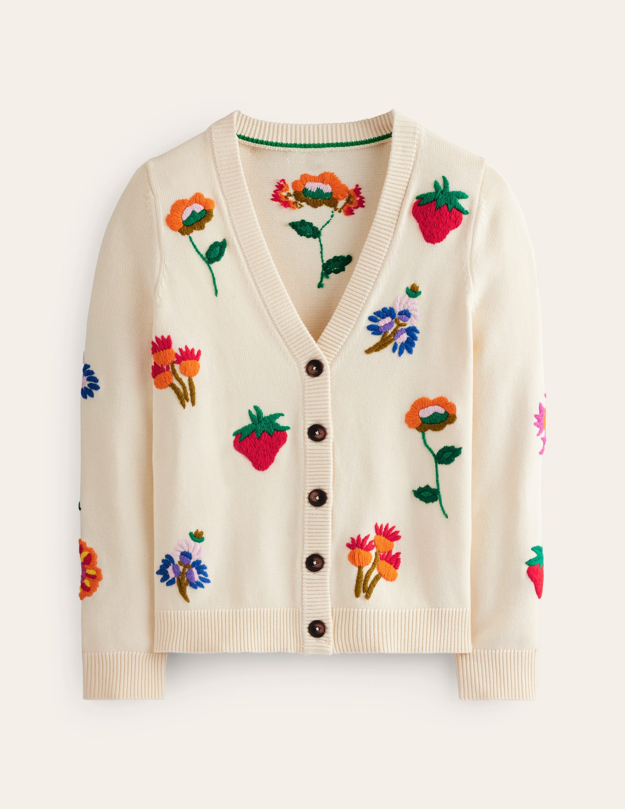 Chunky Motif Cardigan-Warm Ivory - Image 5
