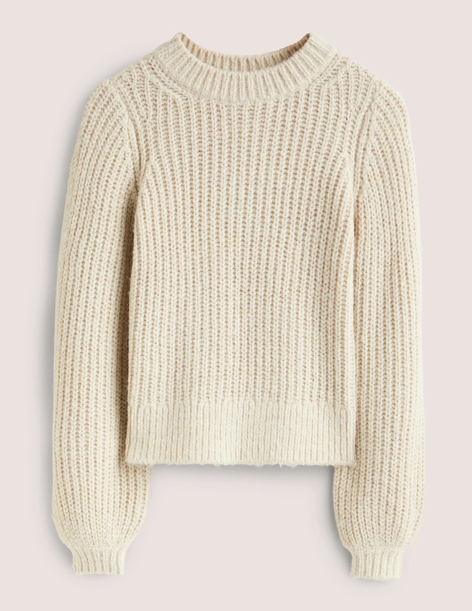 Chunky Ribbed Sweater-Oatmeal Melange - Image 6