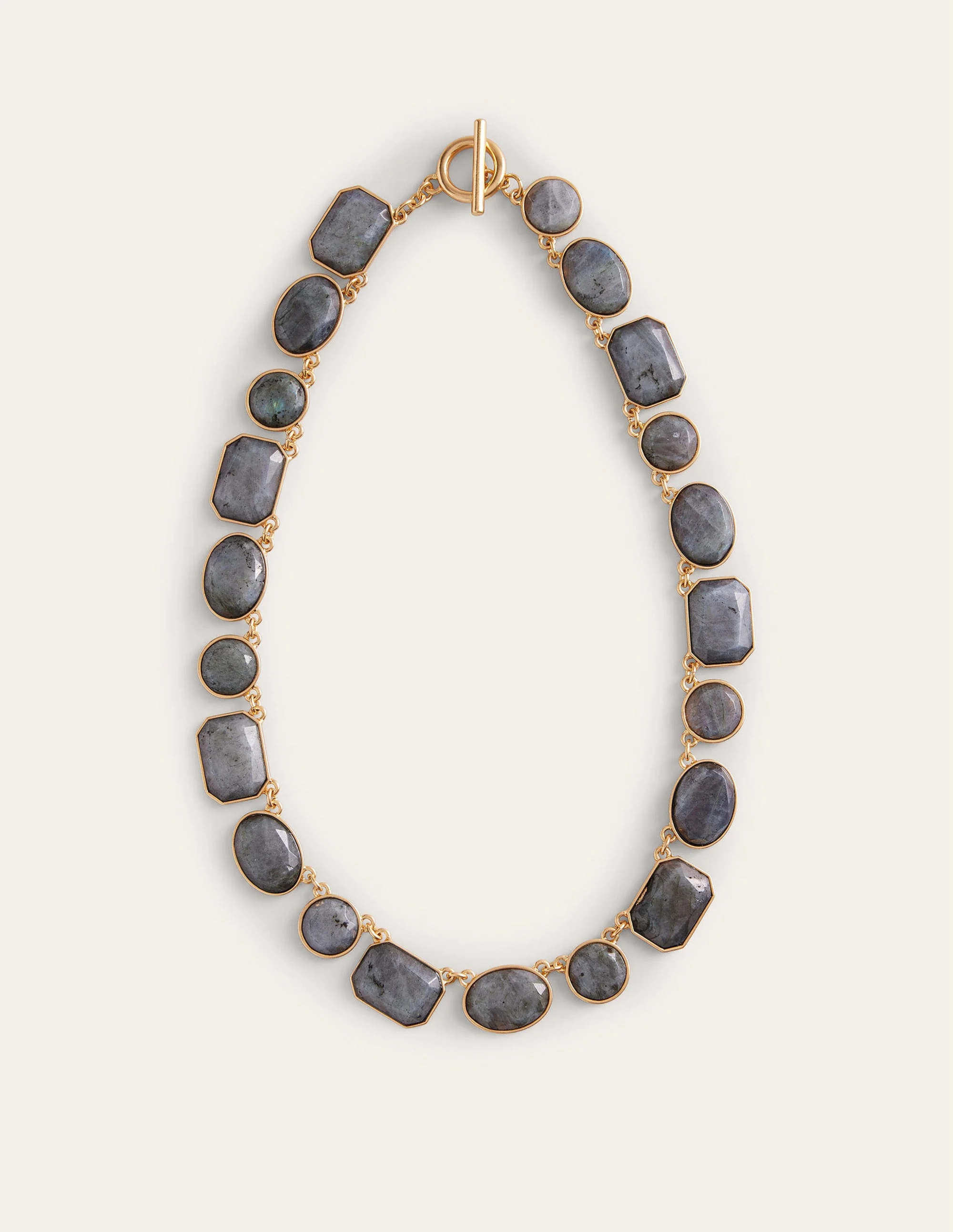 Chunky Semi-Precious Necklace-Black - Image 2