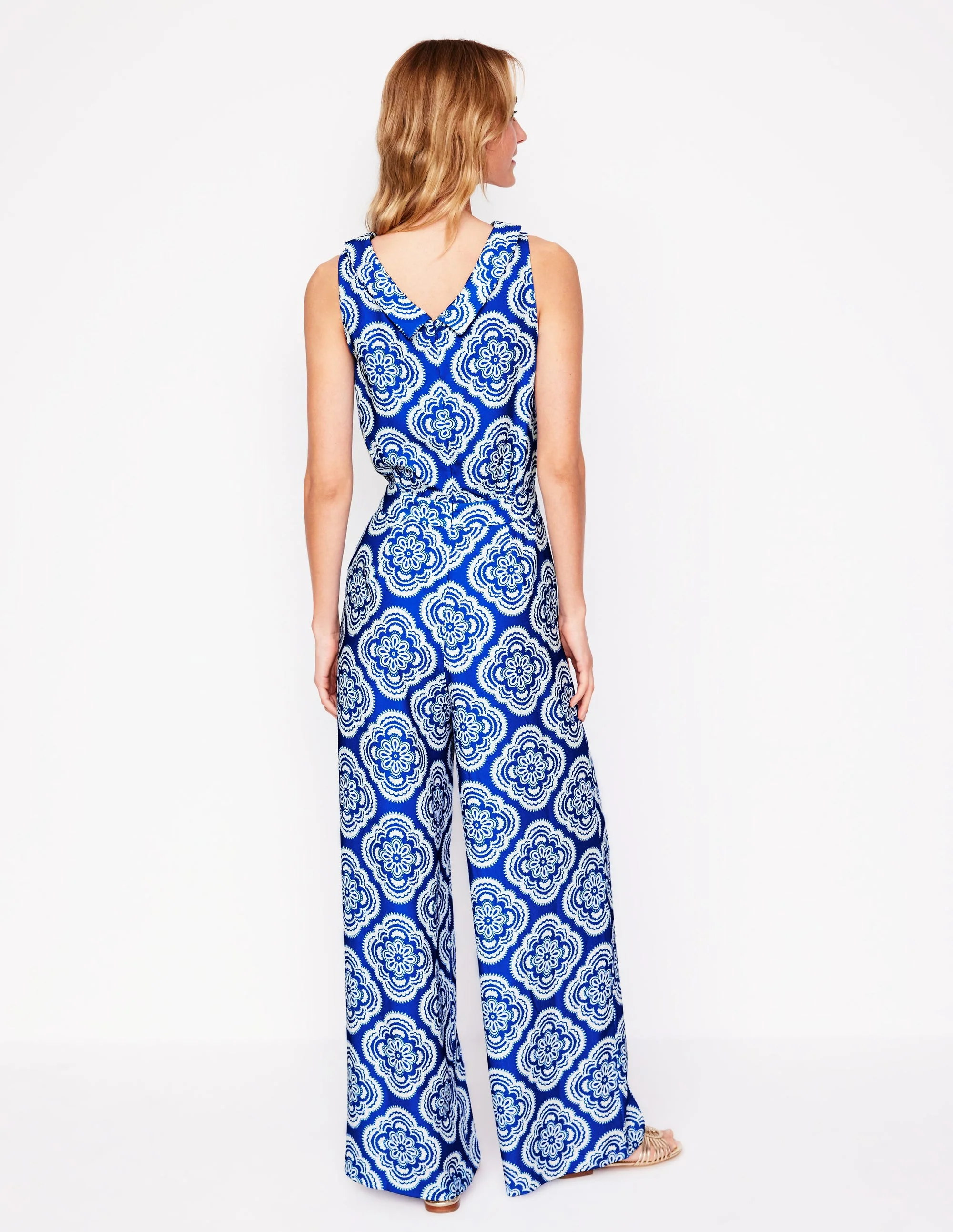 Clarissa Jumpsuit-Gallery Blue, Botanic Blush - Image 3
