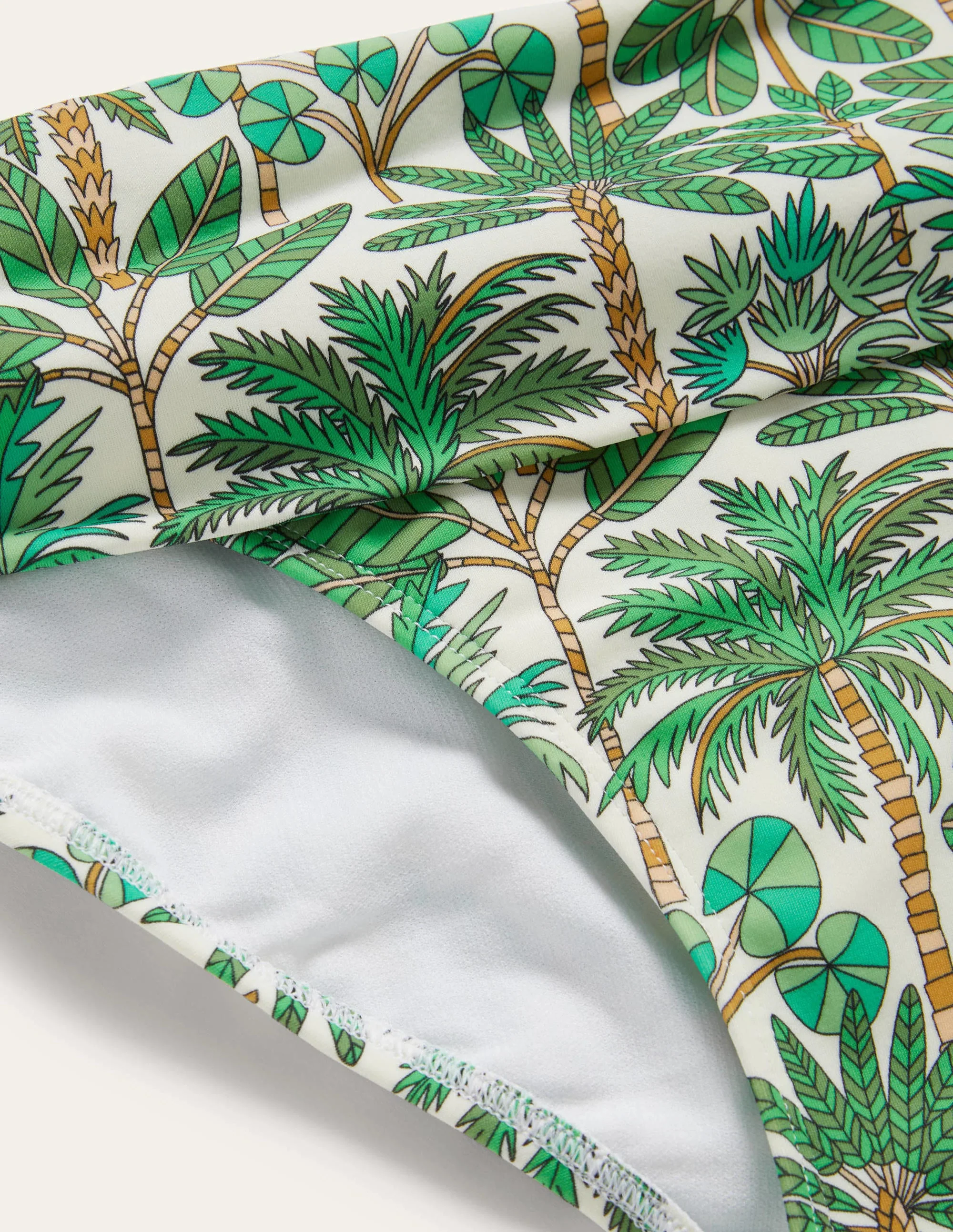Classic Fold Bikini Bottoms-Ivory, Palm Forest - Image 5