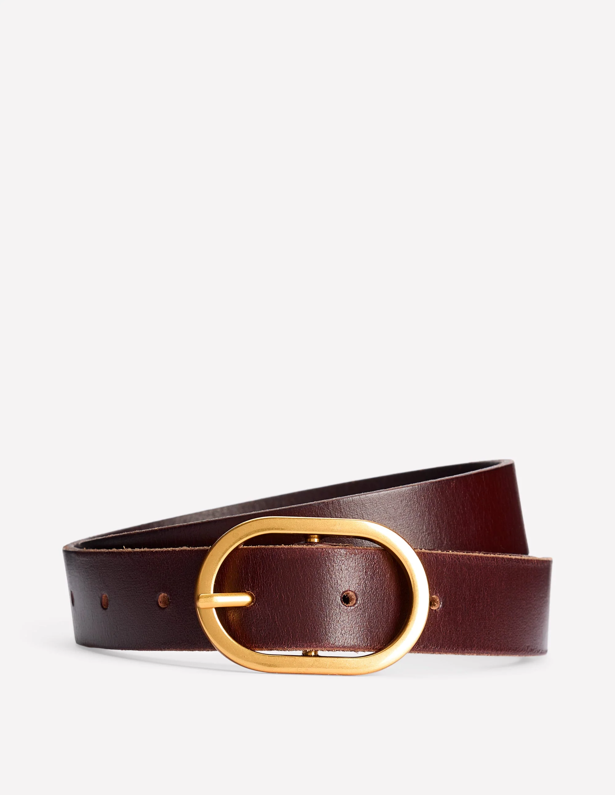 Classic Leather Belt-Bitter Choc