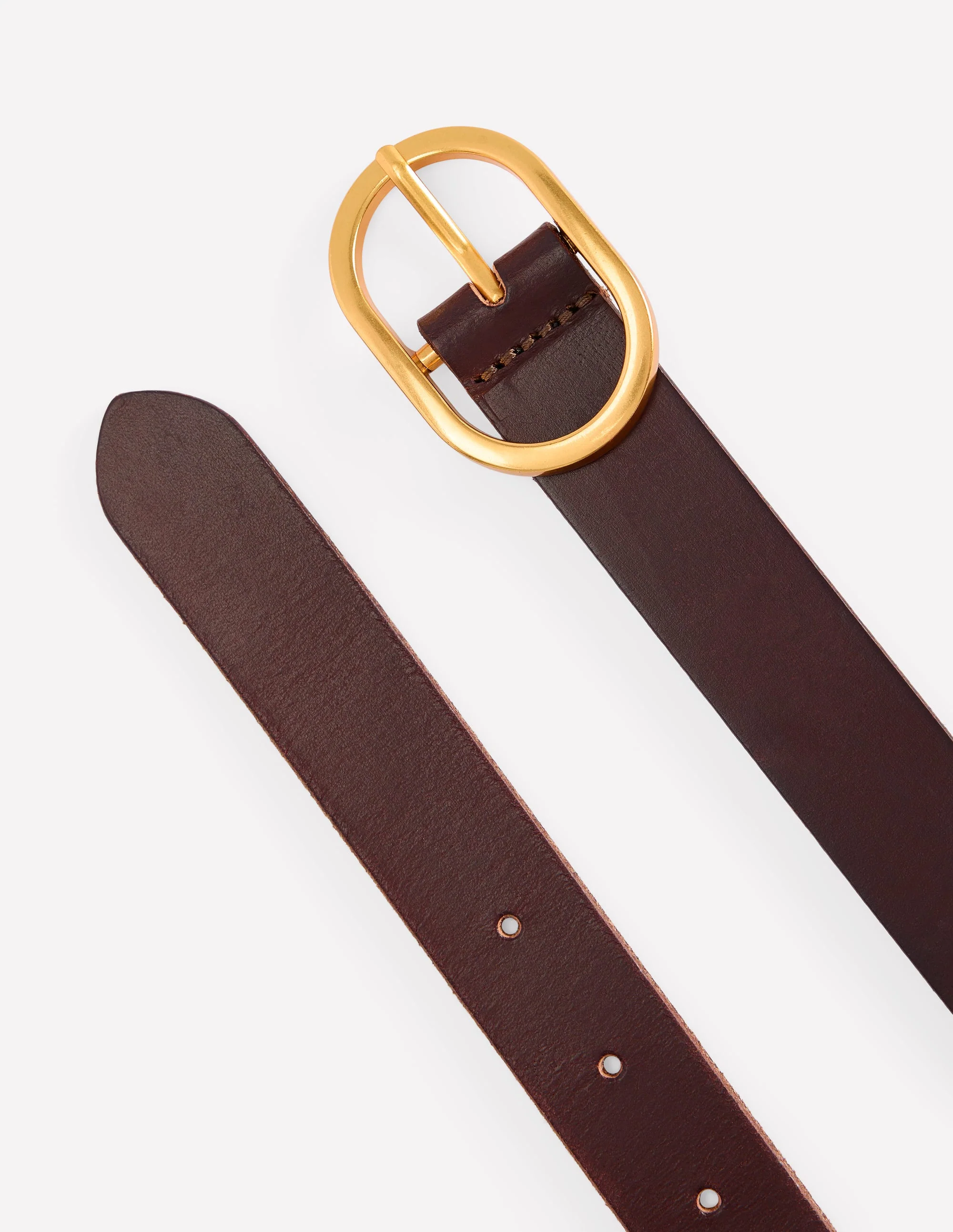 Classic Leather Belt-Bitter Choc - Image 3