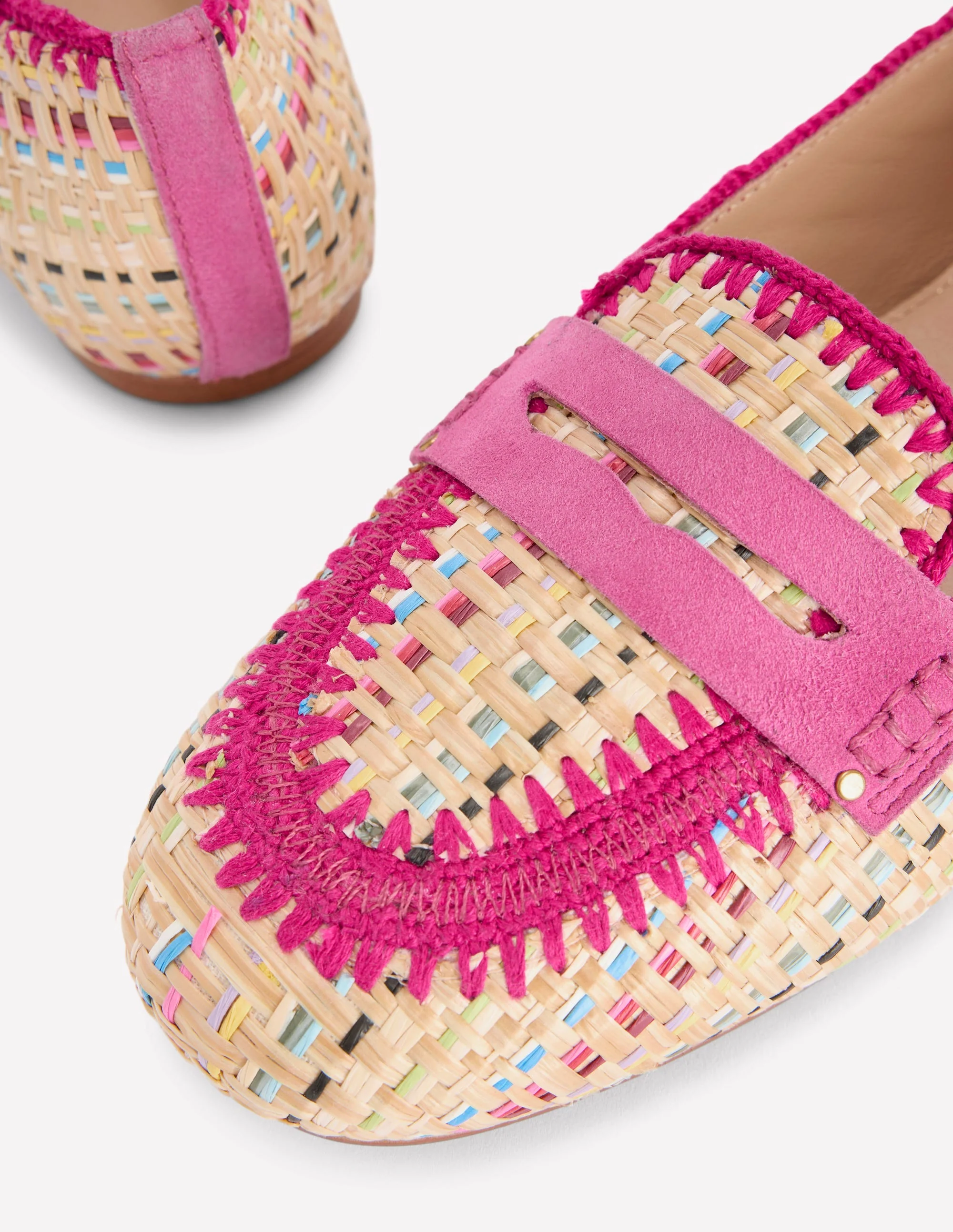 Classic Penny Loafers-Multi Raffia - Image 4