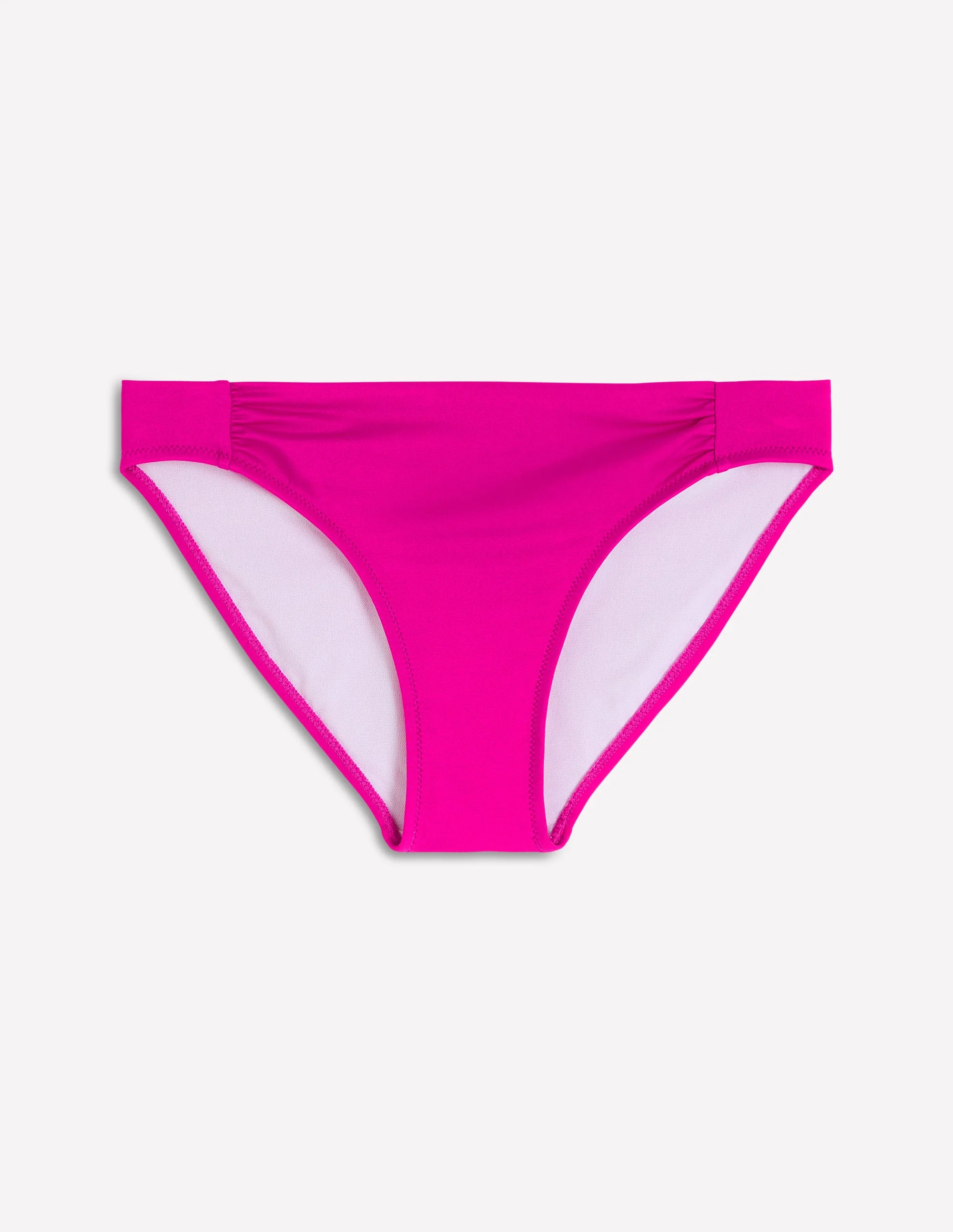 Classic Ruched Bikini Bottoms-Bright Fuchsia - Image 6