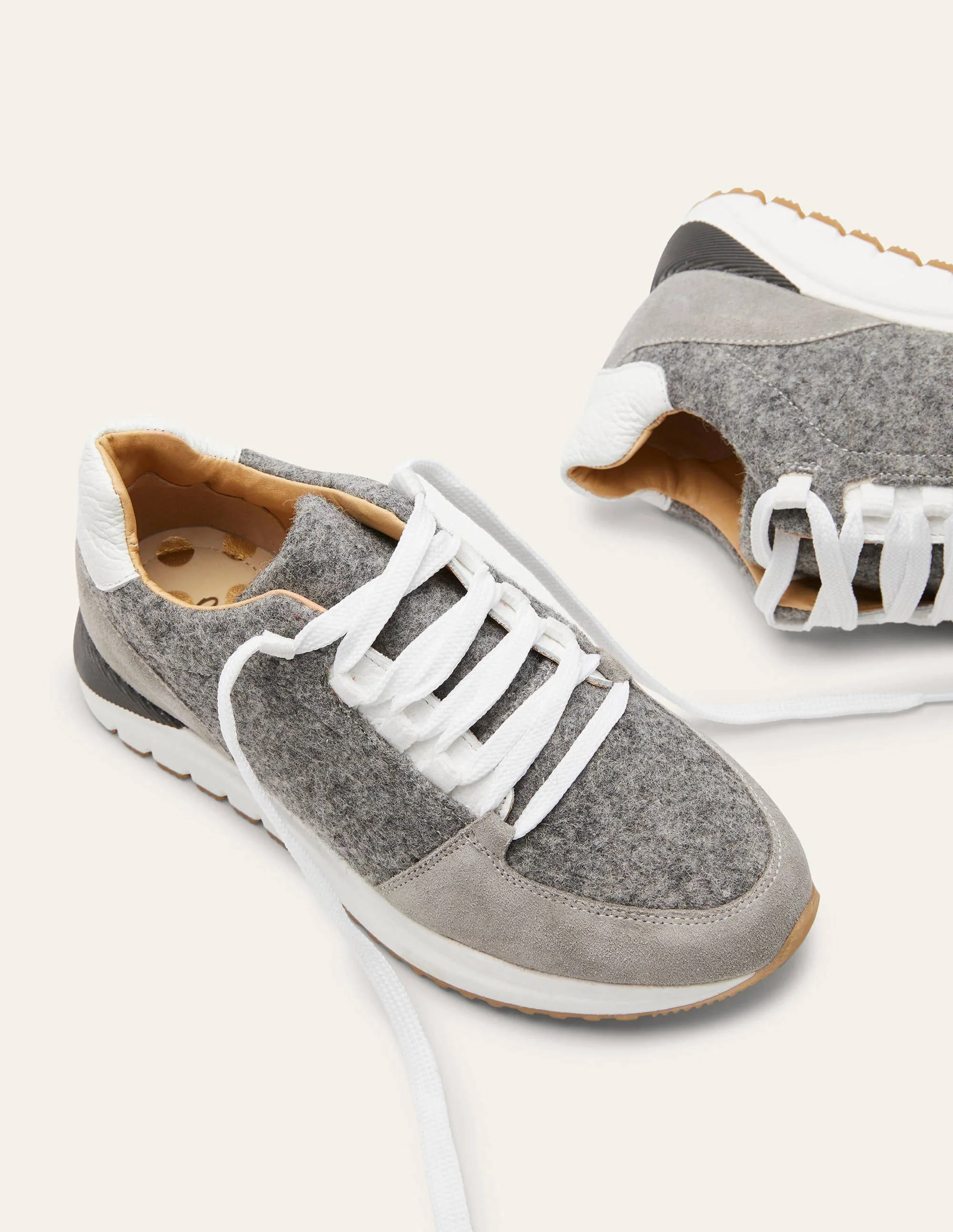 Classic Sneakers-Grey Marl Melton/Grey Suede