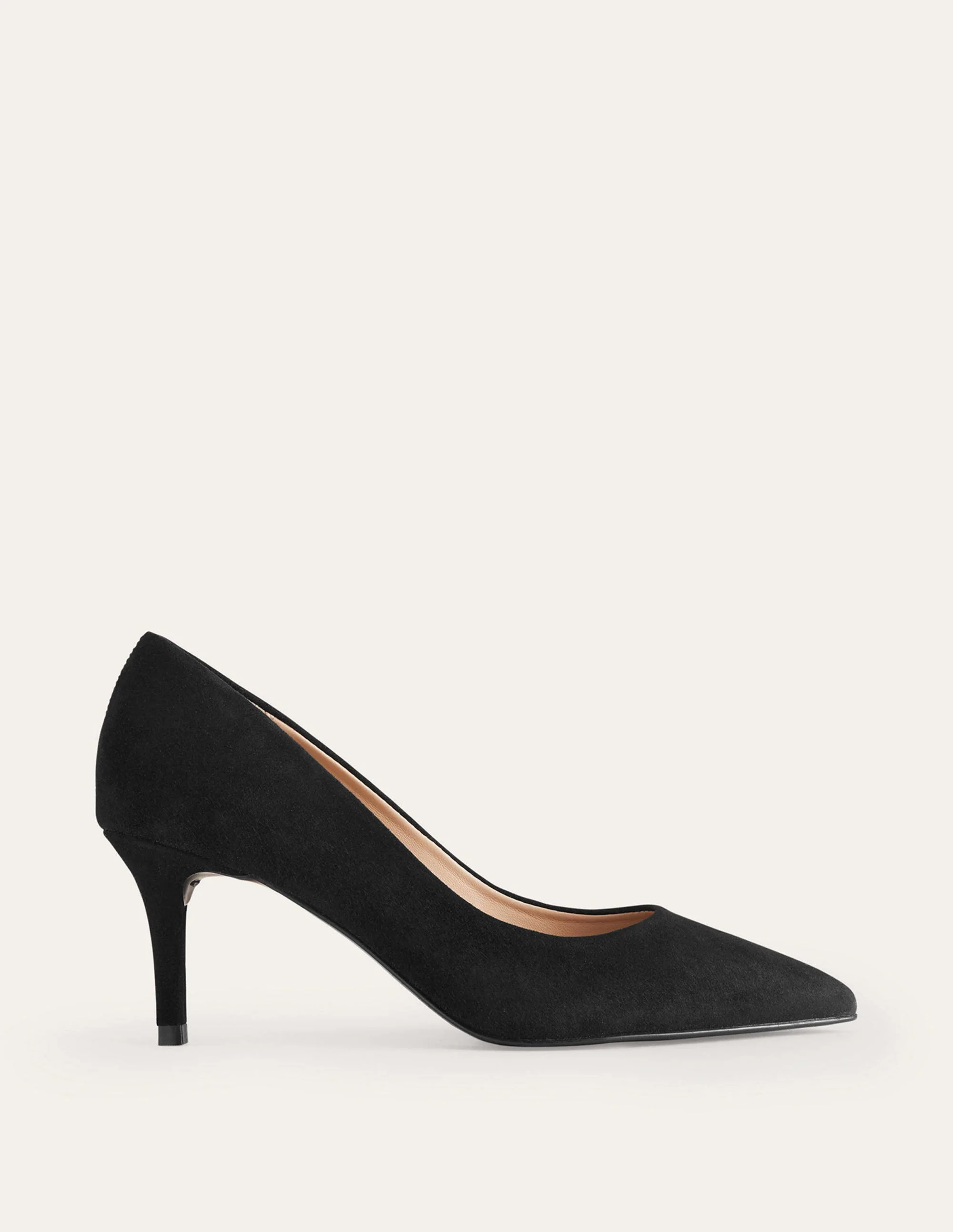 Classic Suede Heels-Black